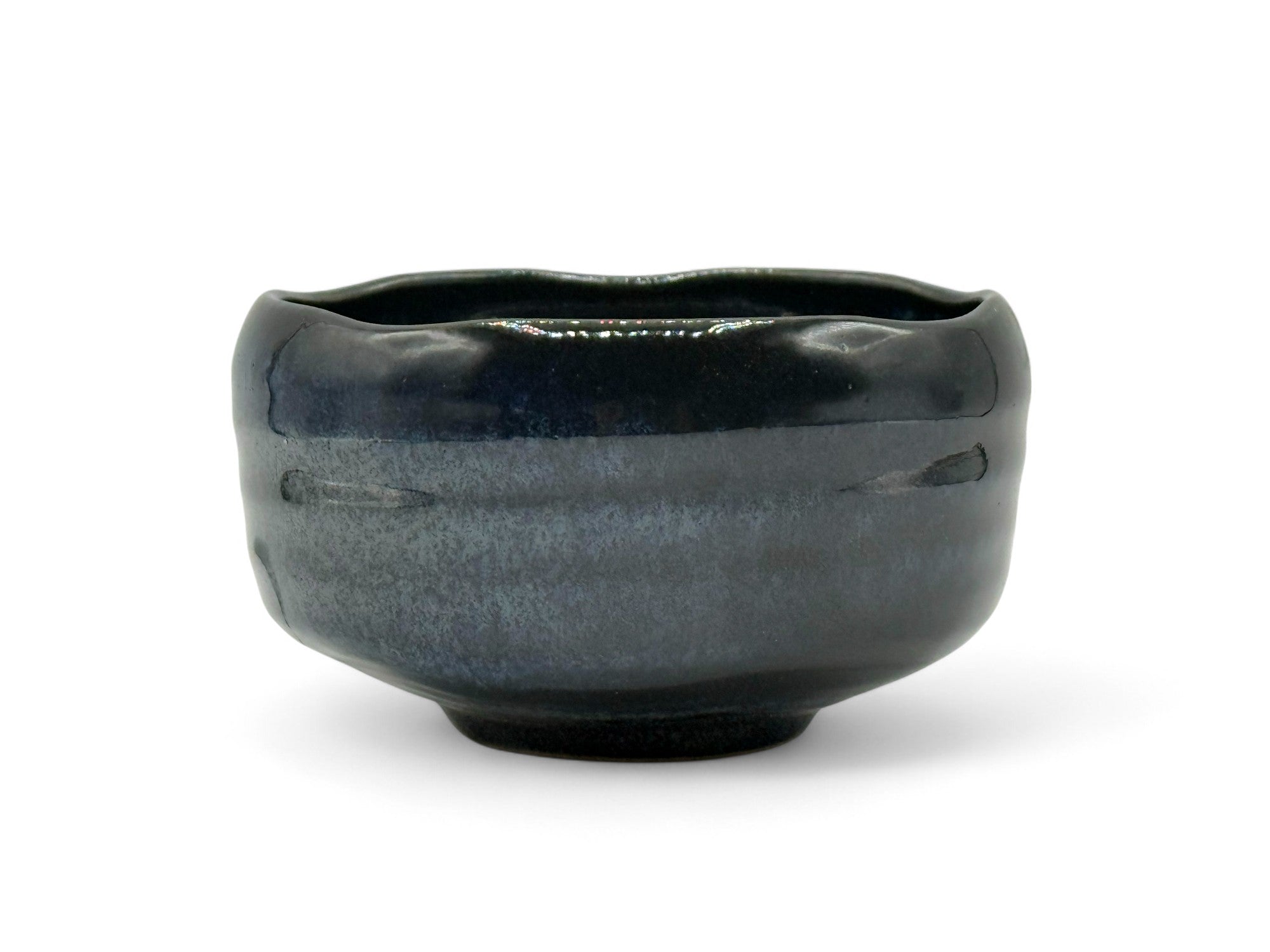 Inoue Yohen Midnight Blue Mino-yaki Chawan - Japanese Matcha Bowl
