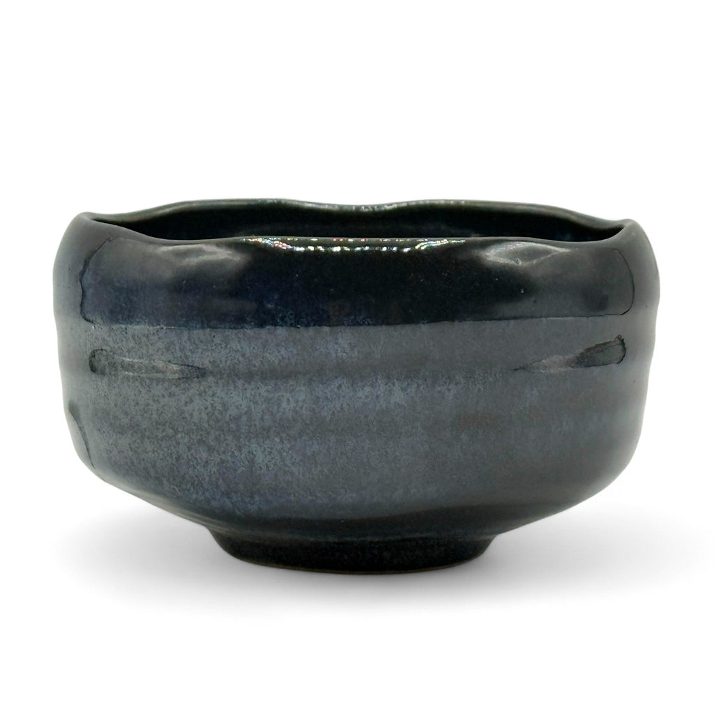 Inoue Yohen Midnight Blue Mino-yaki Chawan - Japanese Matcha Bowl