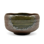 Inoue Tea Nanban Brown Mino-yaki Chawan - Japanese Matcha Bowl, rustic glaze, 5.1"x2.9", 18oz capacity, handcrafted in Japan.