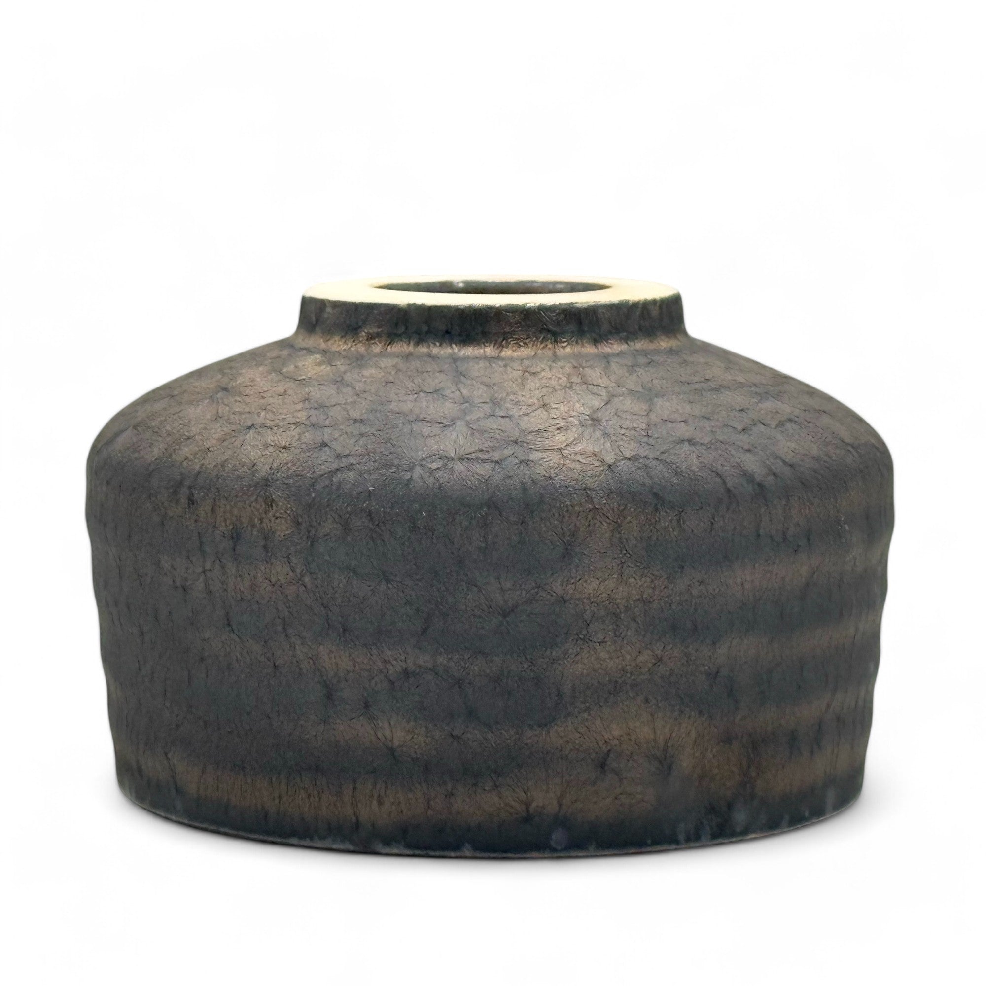 Inoue Tea Kinkessho Bronze Mino-yaki Chawan - Japanese Matcha Bowl, a traditional ceramic bowl for matcha preparation.