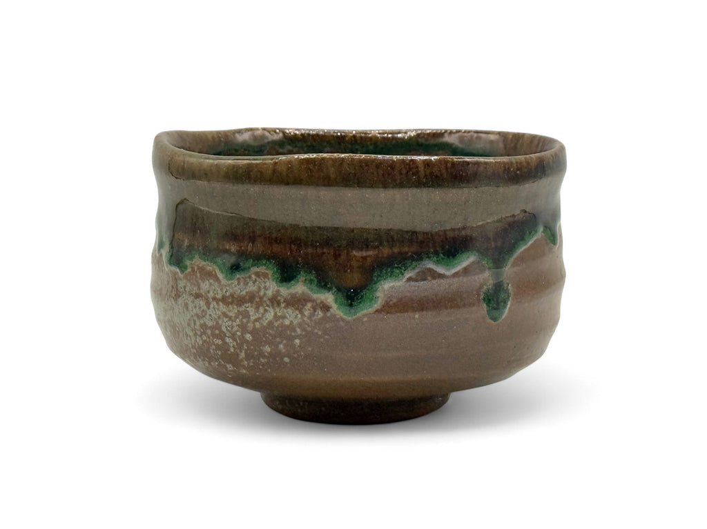 Inoue Tsuchi Clay Brown Mino-yaki Chawan - Japanese Matcha Bowl Tea