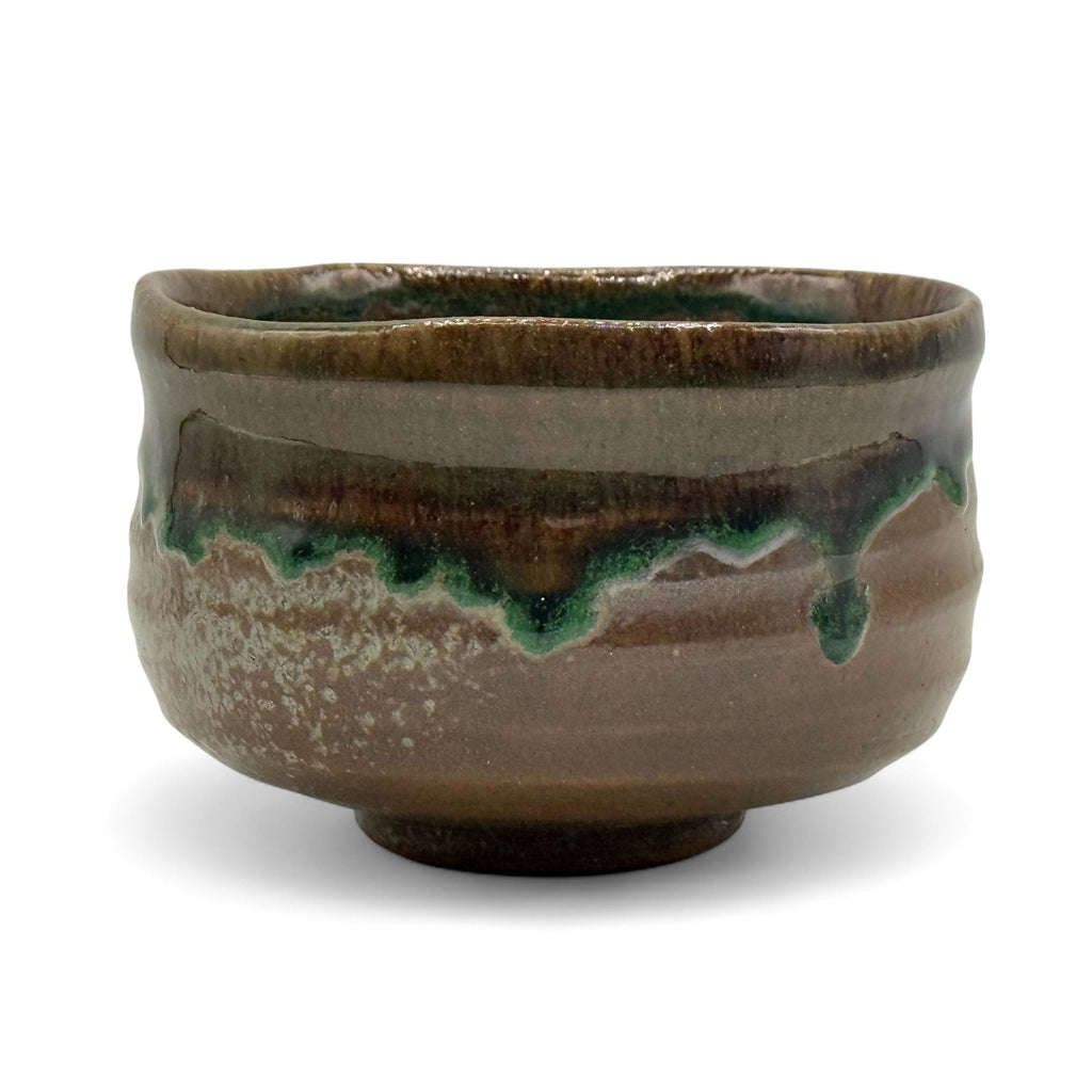 Inoue Tsuchi Clay Brown Mino-yaki Chawan - Japanese Matcha Bowl Tea