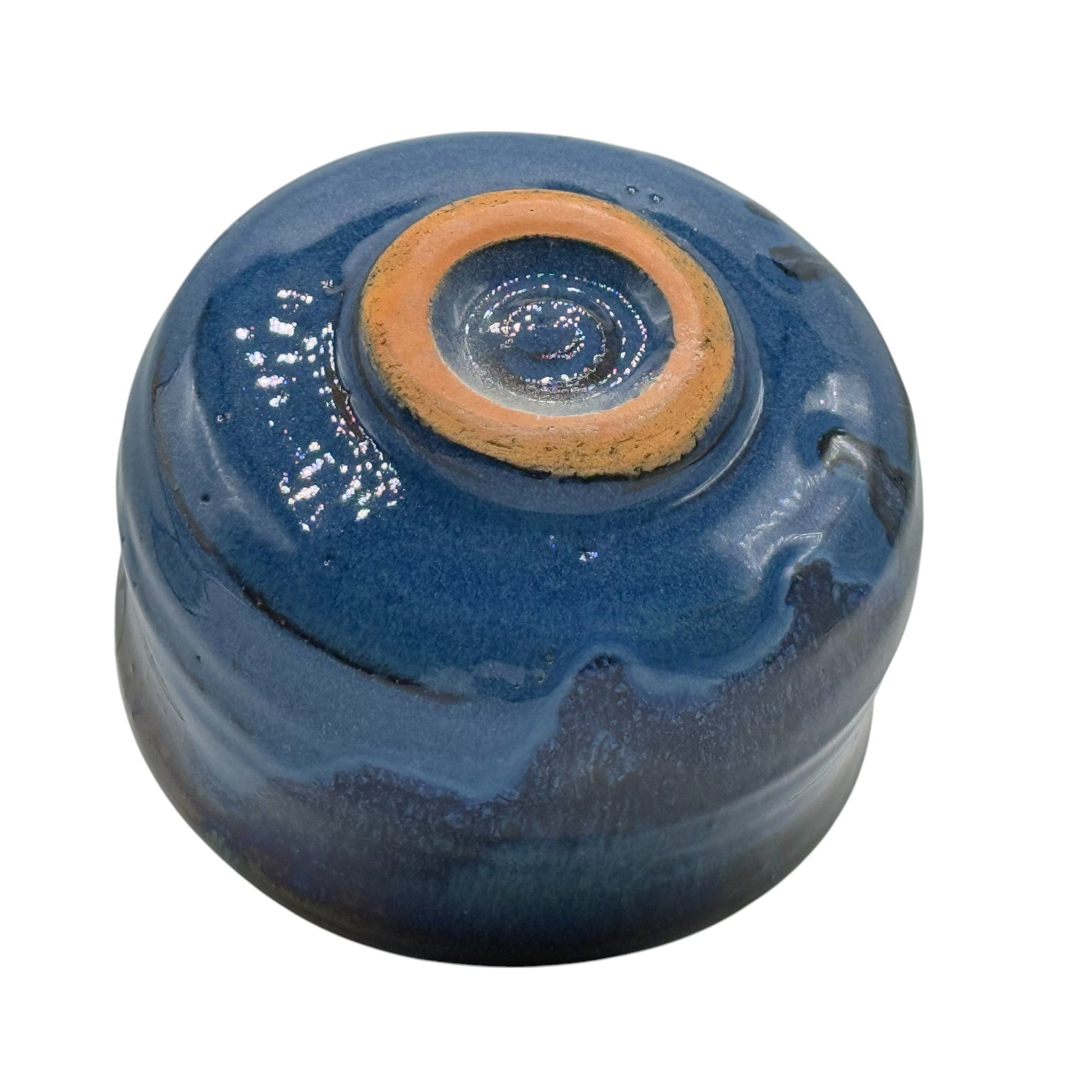 Inoue Tea Namako Blue Mino-yaki Chawan - Japanese Matcha Bowl