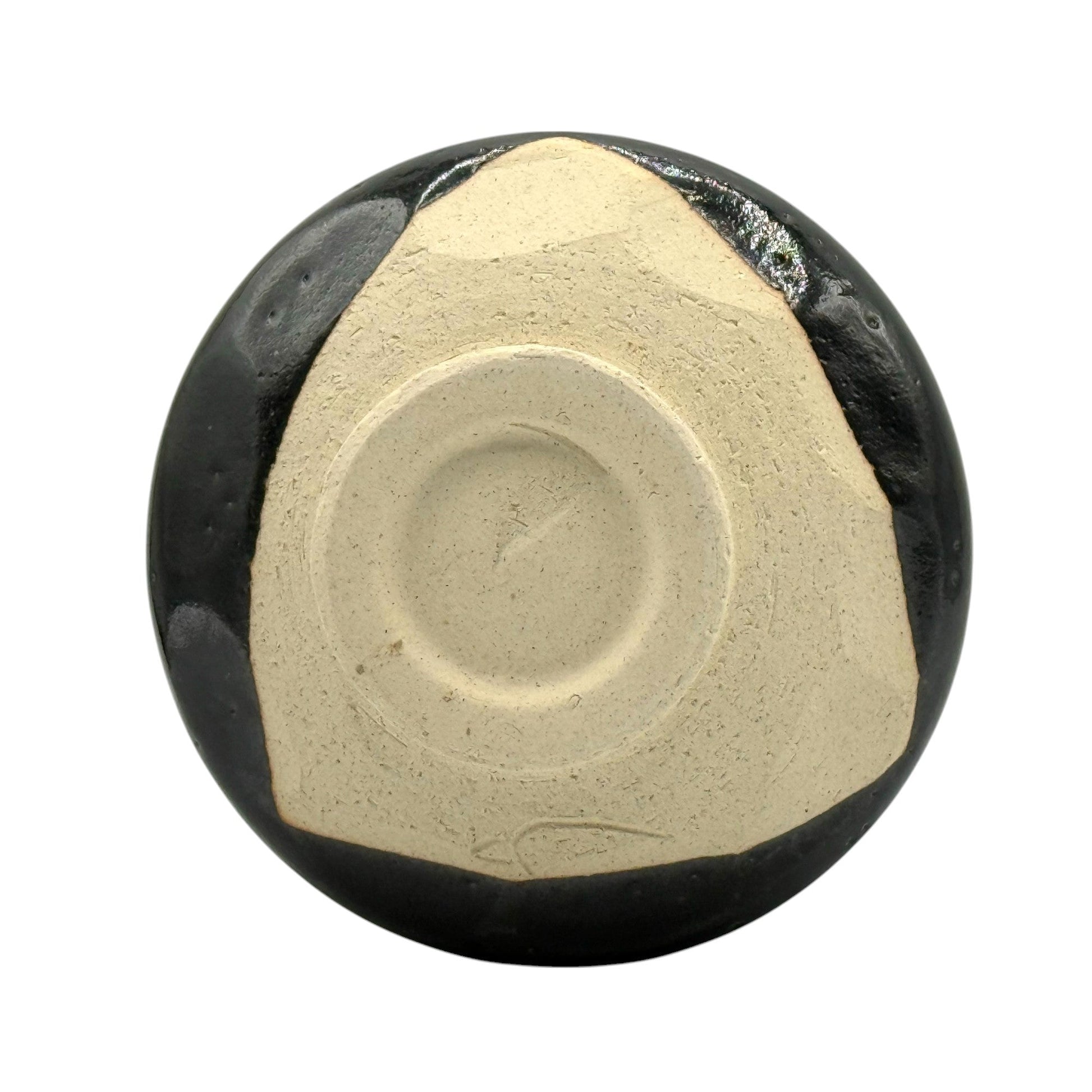 Inoue Tea Isshiki Black Mino-yaki Chawan - Japanese Matcha Bowl