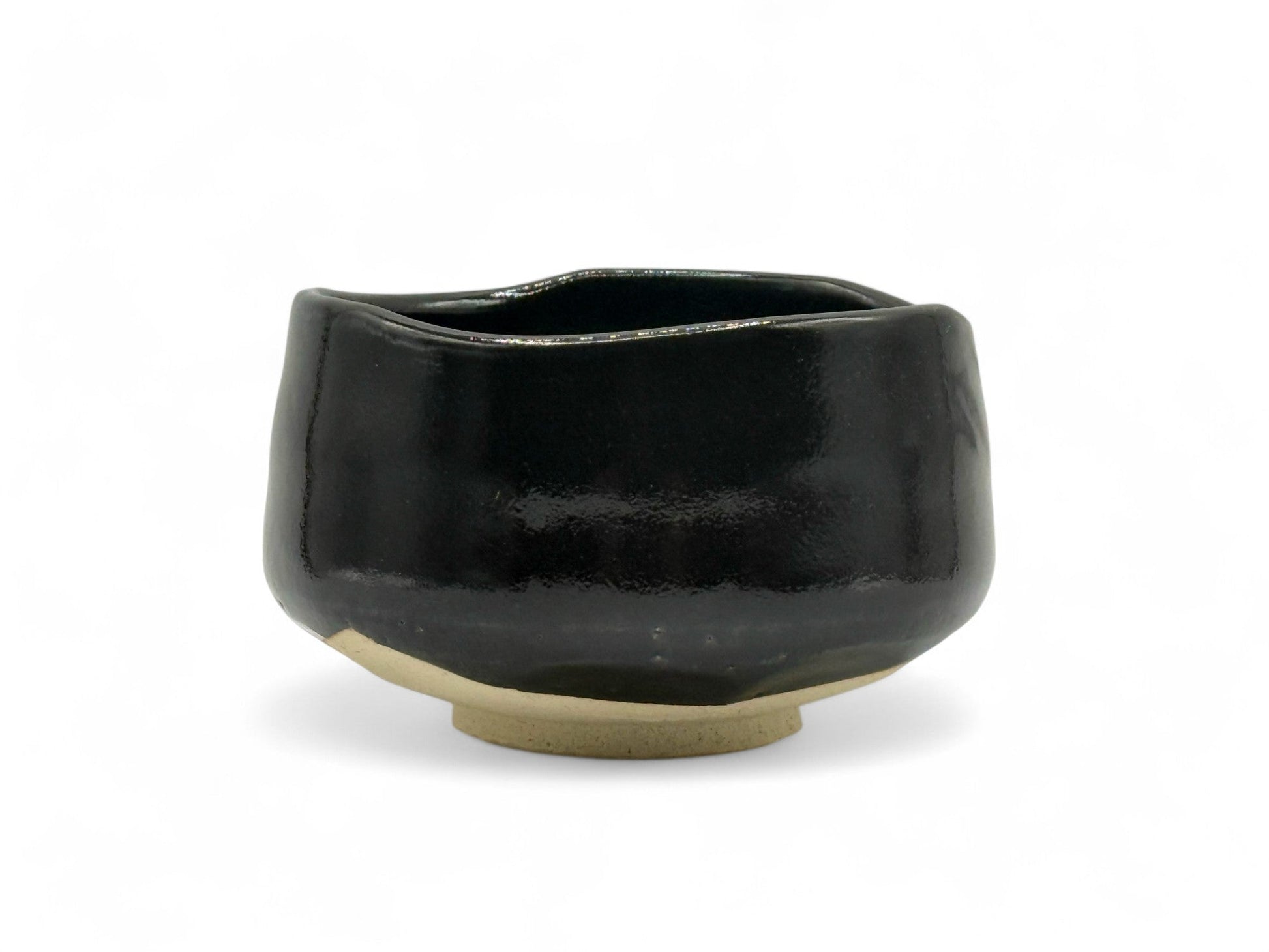 Inoue Tea Isshiki Black Mino-yaki Chawan - Japanese Matcha Bowl