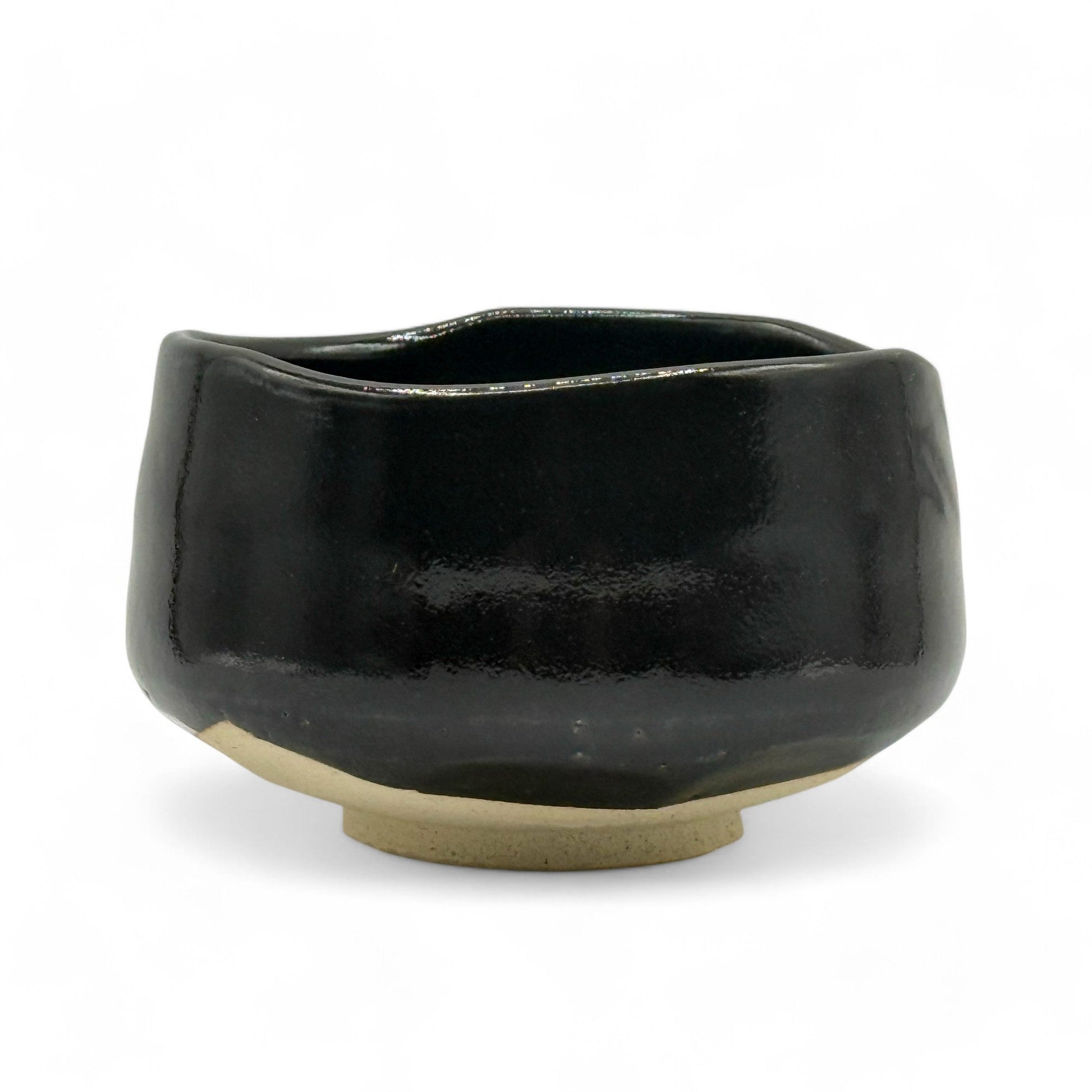 Inoue Tea Isshiki Black Mino-yaki Chawan - Japanese Matcha Bowl