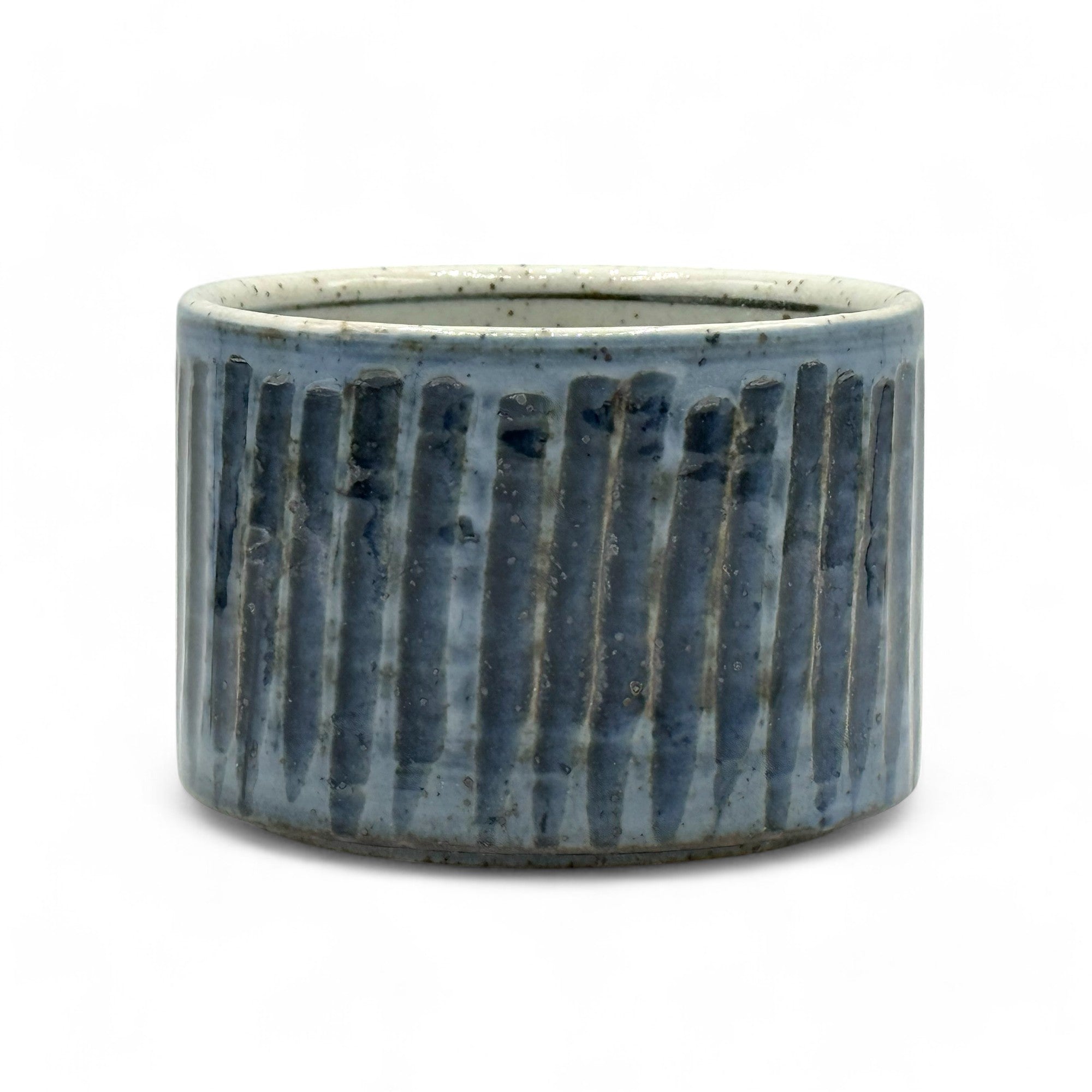 Inoue Ishiyaki Gosu Blue Mino-yaki Chawan - Japanese Matcha Bowl