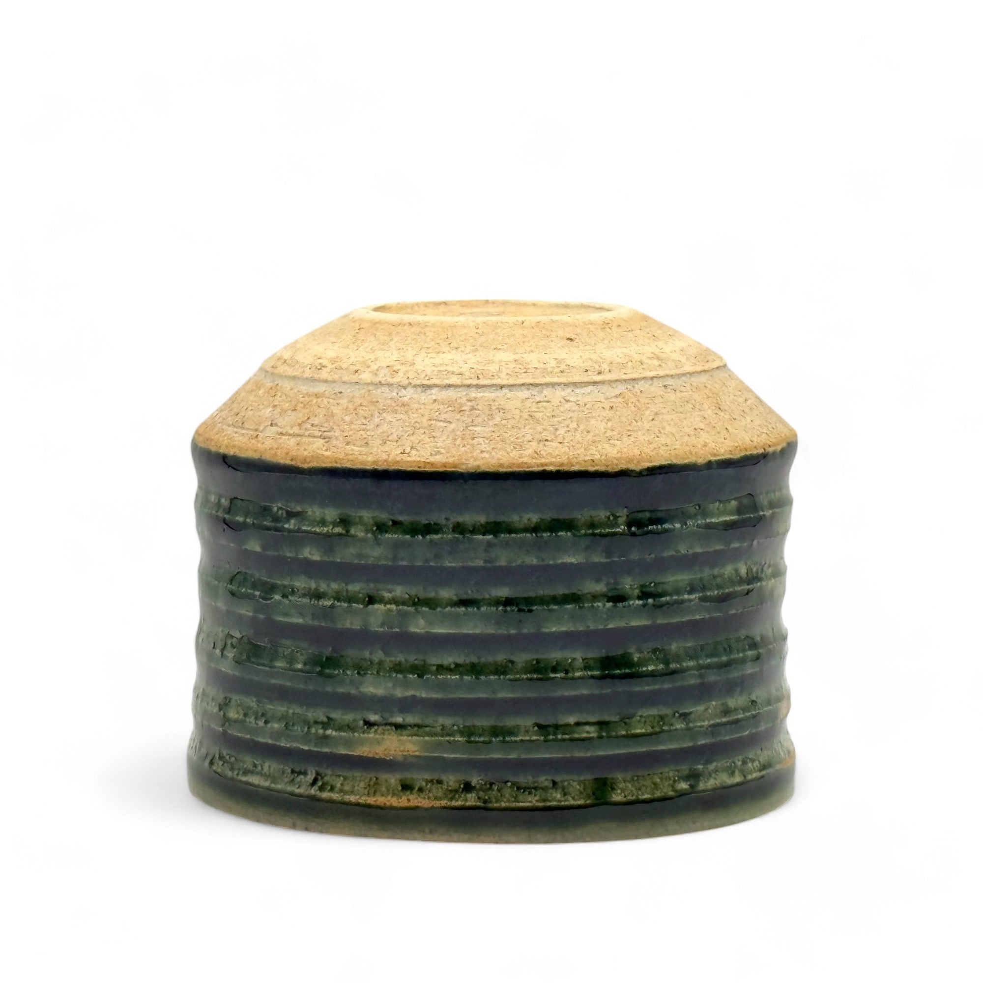 Inoue Kura Green Mino-yaki Chawan - Japanese Mini Matcha Bowl