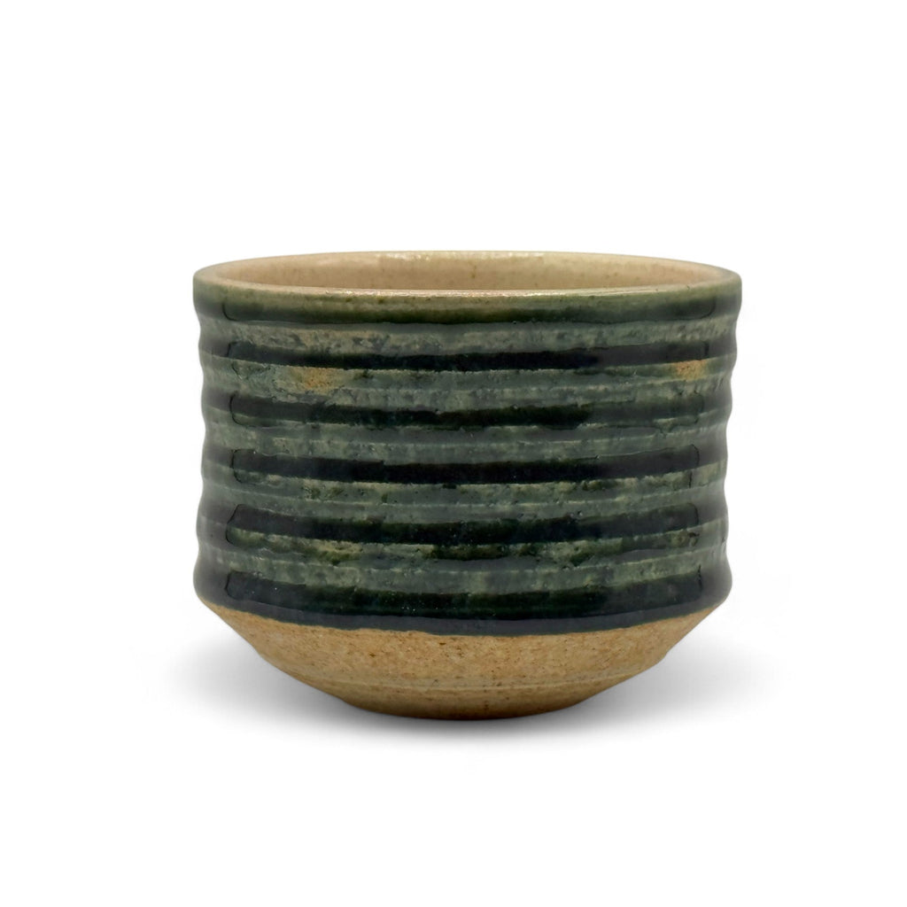 Inoue Kura Green Mino-yaki Chawan - Japanese Mini Matcha Bowl