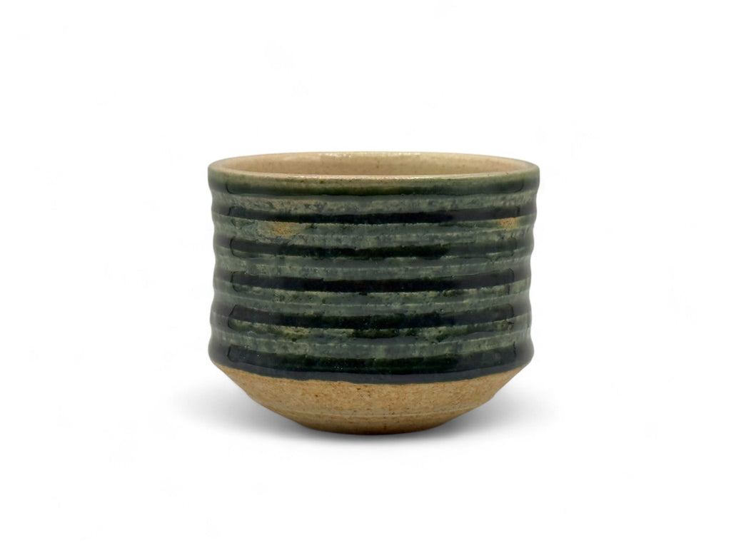 Inoue Kura Green Mino-yaki Chawan - Japanese Mini Matcha Bowl