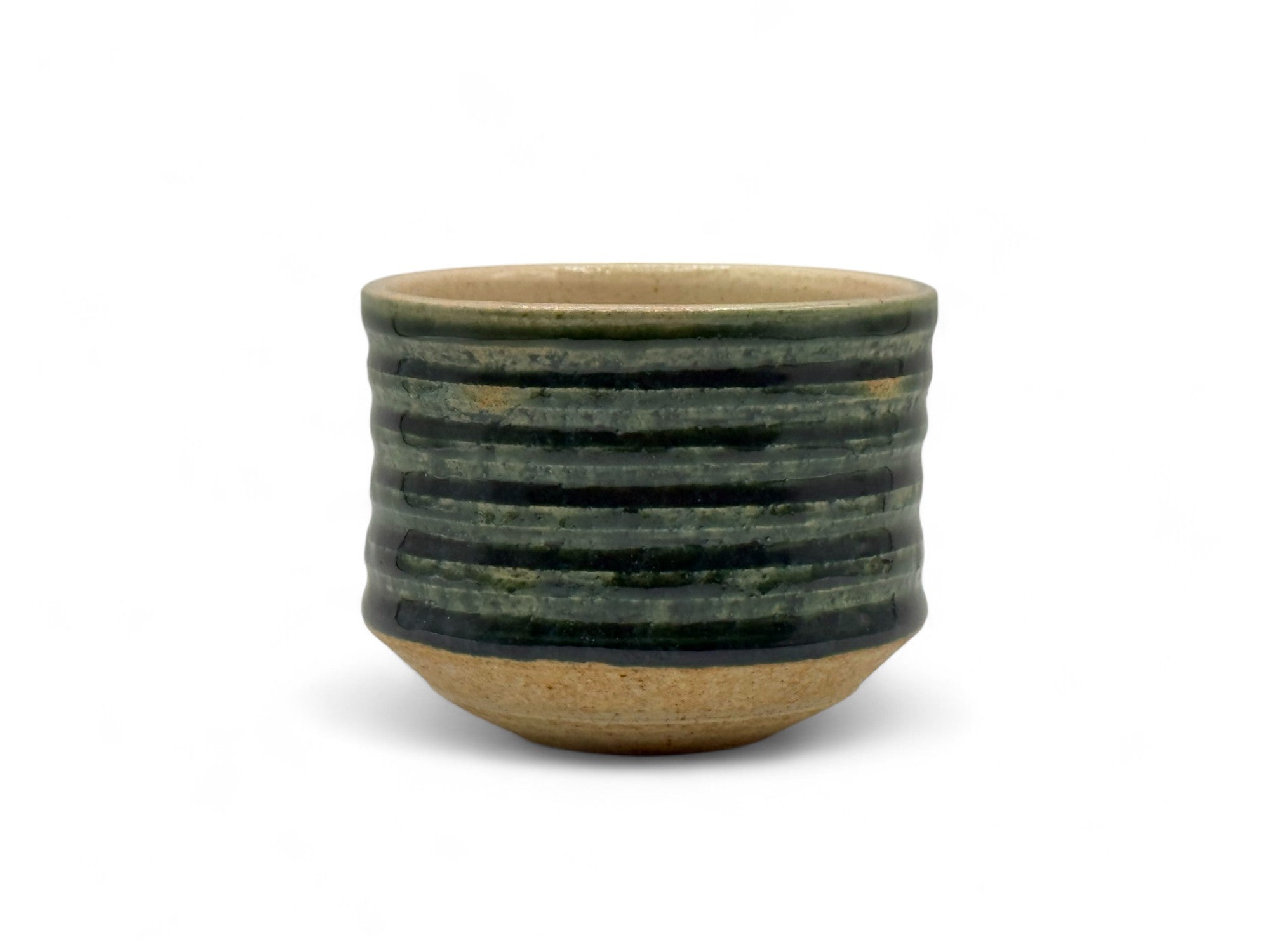 Inoue Kura Green Mino-yaki Chawan - Japanese Mini Matcha Bowl