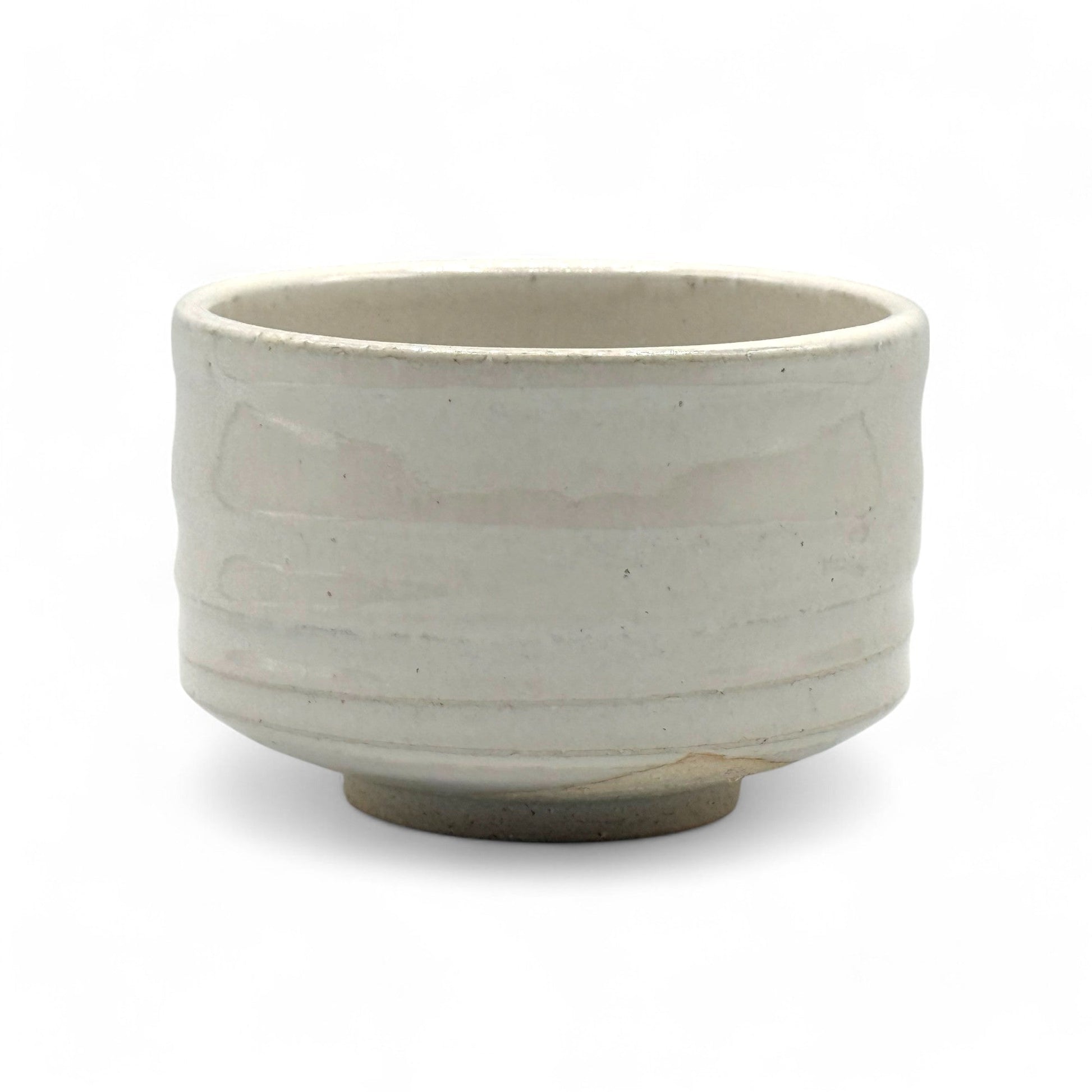 Inoue Tea Shirahagi White Mino-yaki Chawan - Japanese Matcha Bowl