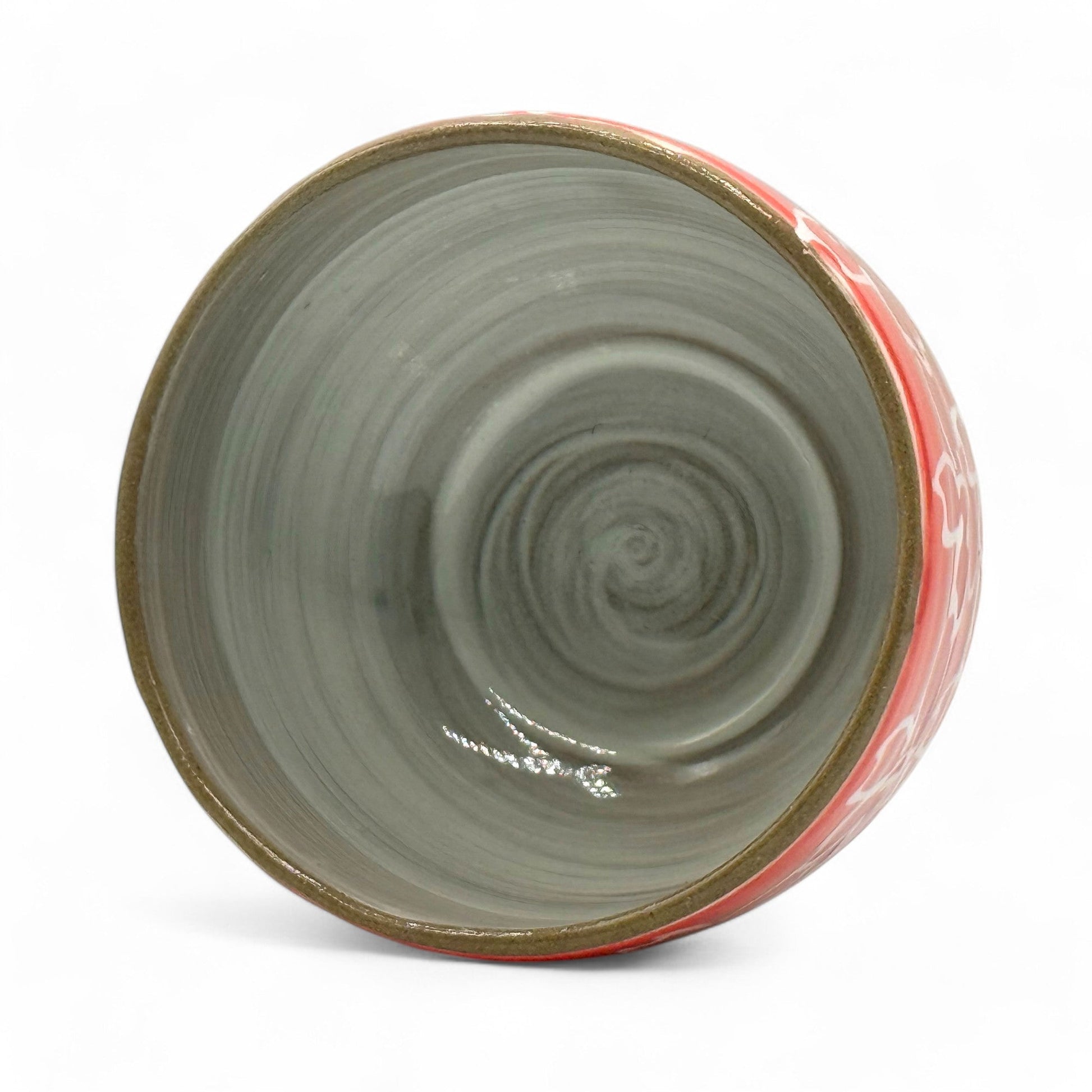 Inoue Tea Maizakura Red Mino-yaki Chawan - Japanese Matcha Bowl