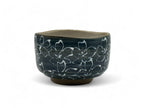 Inoue Tea Maizakura Kuro Black Mino-yaki Chawan - Japanese Matcha Bowl, featuring a black ceramic matcha bowl with a smooth finish.