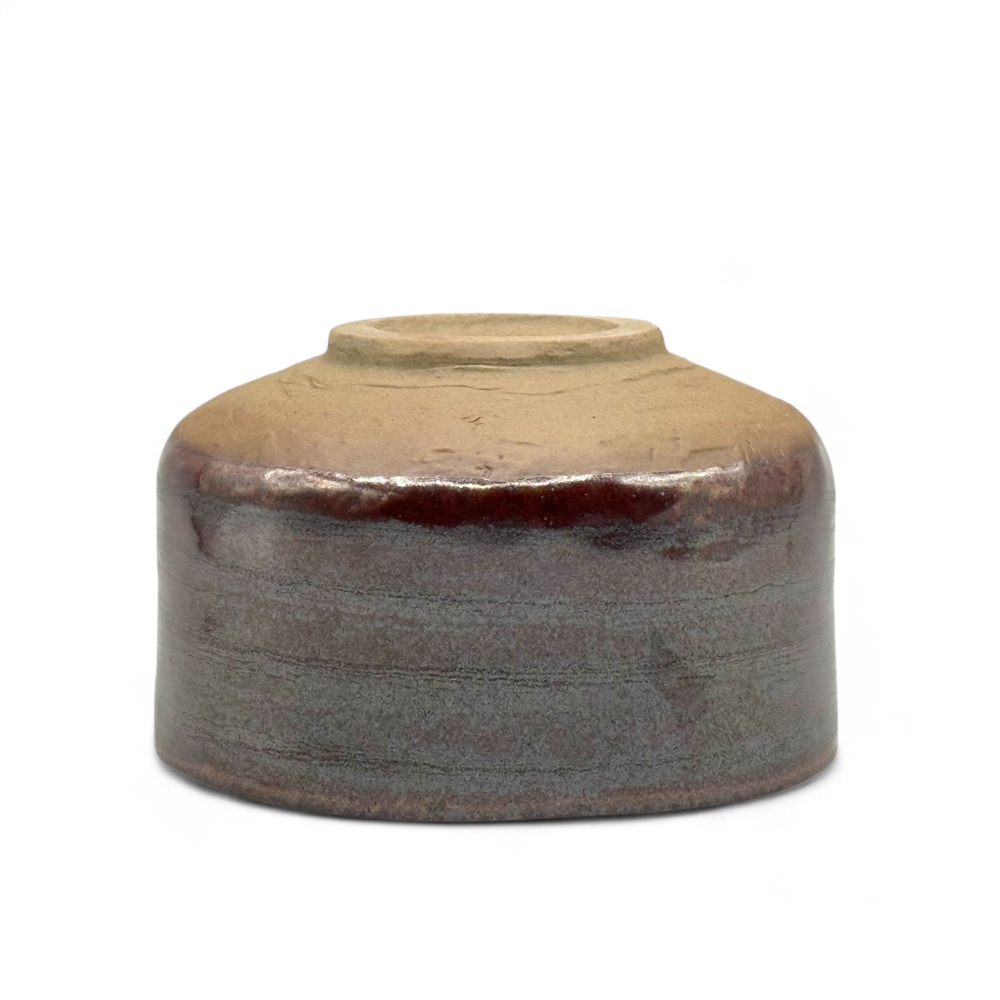 Inoue Tea Buronzu Red Mino-yaki Chawan - Japanese Matcha Bowl