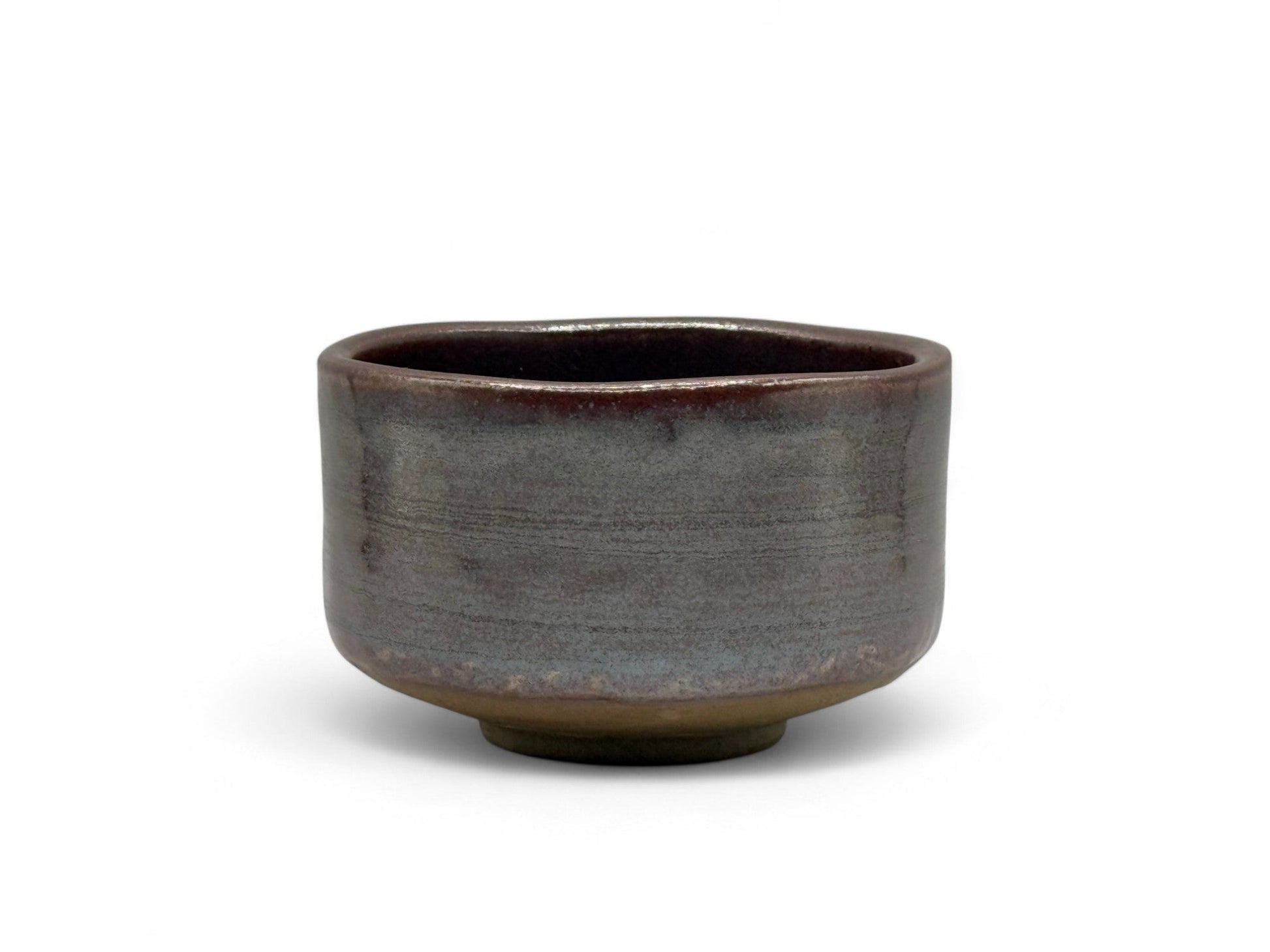 Inoue Tea Buronzu Red Mino-yaki Chawan - Japanese Matcha Bowl
