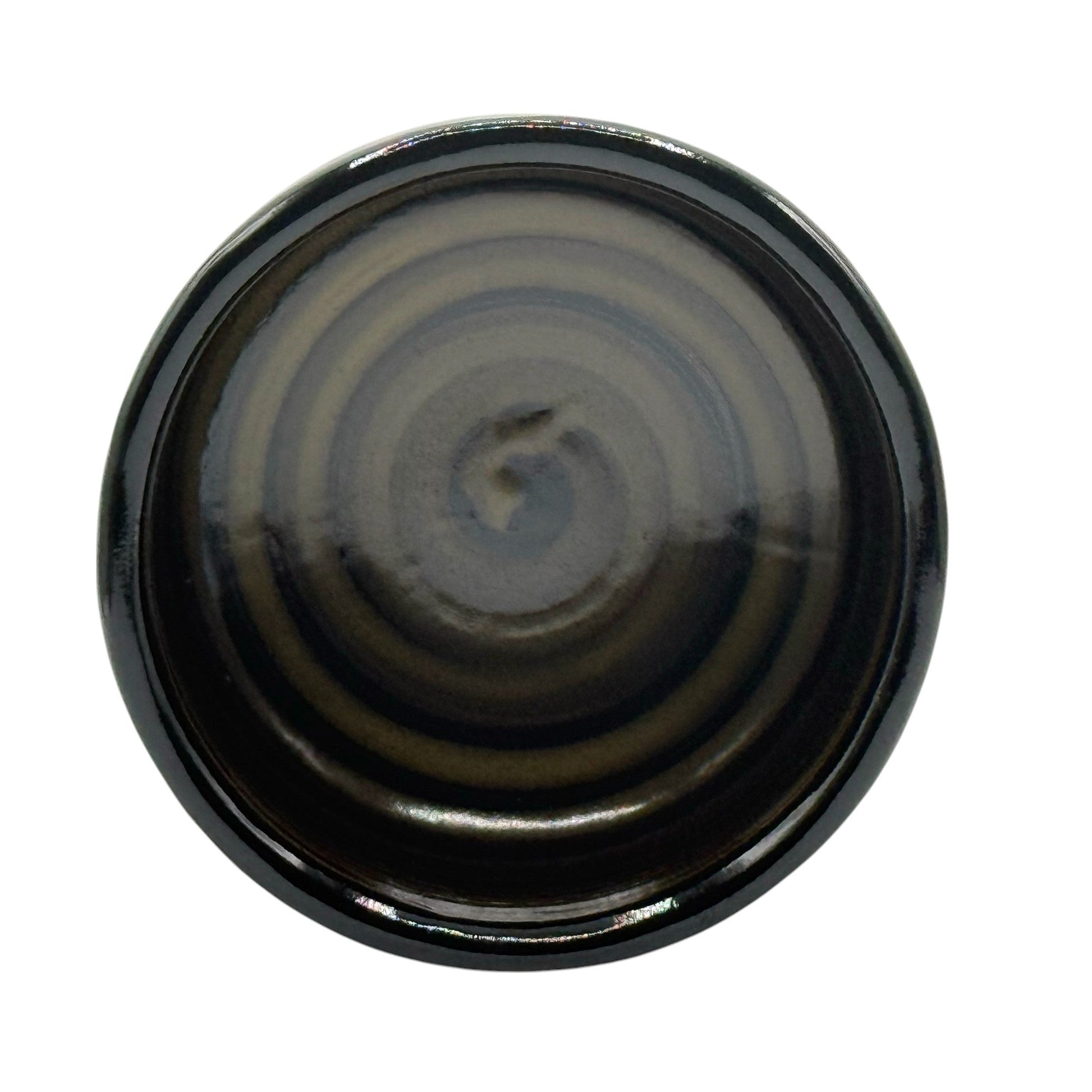 Inoue Tea Kokuyu Glaze Brown Mino-yaki Chawan - Japanese Matcha Bowl