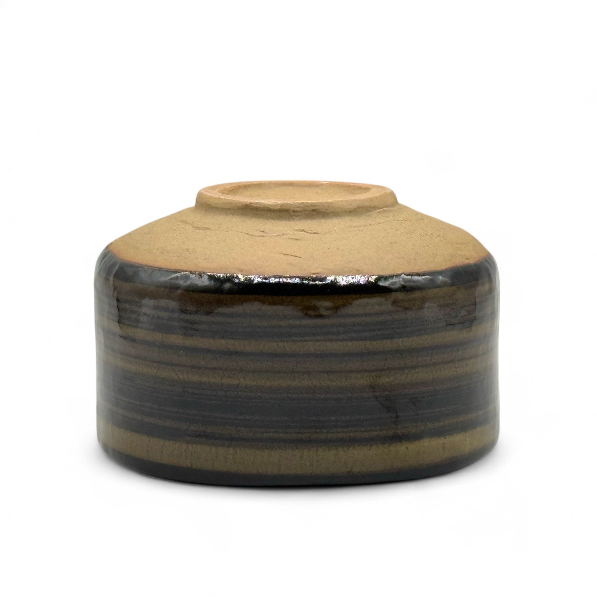 Inoue Tea Kokuyu Glaze Brown Mino-yaki Chawan - Japanese Matcha Bowl