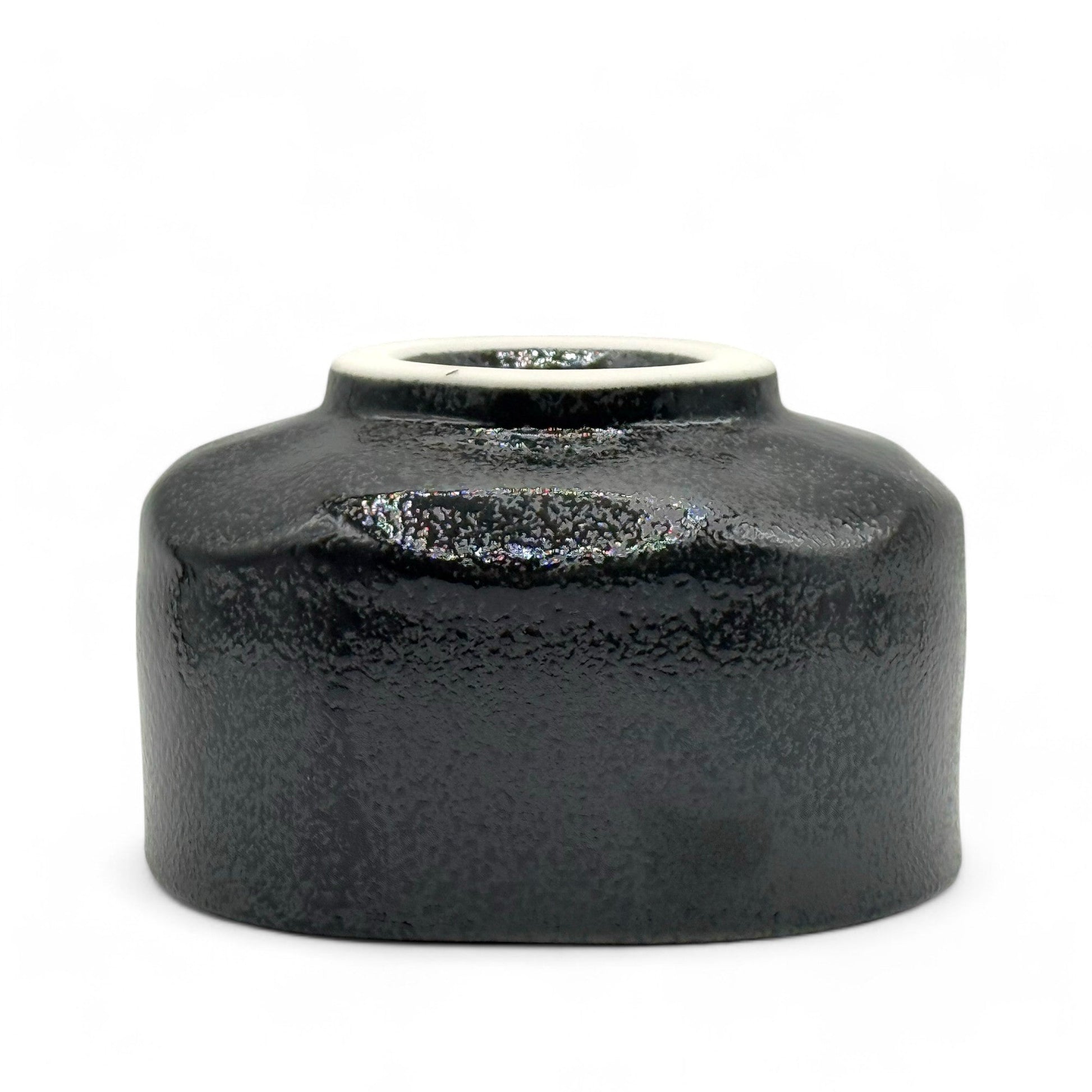 Inoue Tea Kurosuna Black Mino-yaki Chawan - Japanese Matcha Bowl