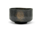Inoue Tea Kuro Sunafuki Black Mino-yaki Chawan - Japanese Matcha Bowl, showcasing a black ceramic matcha bowl.