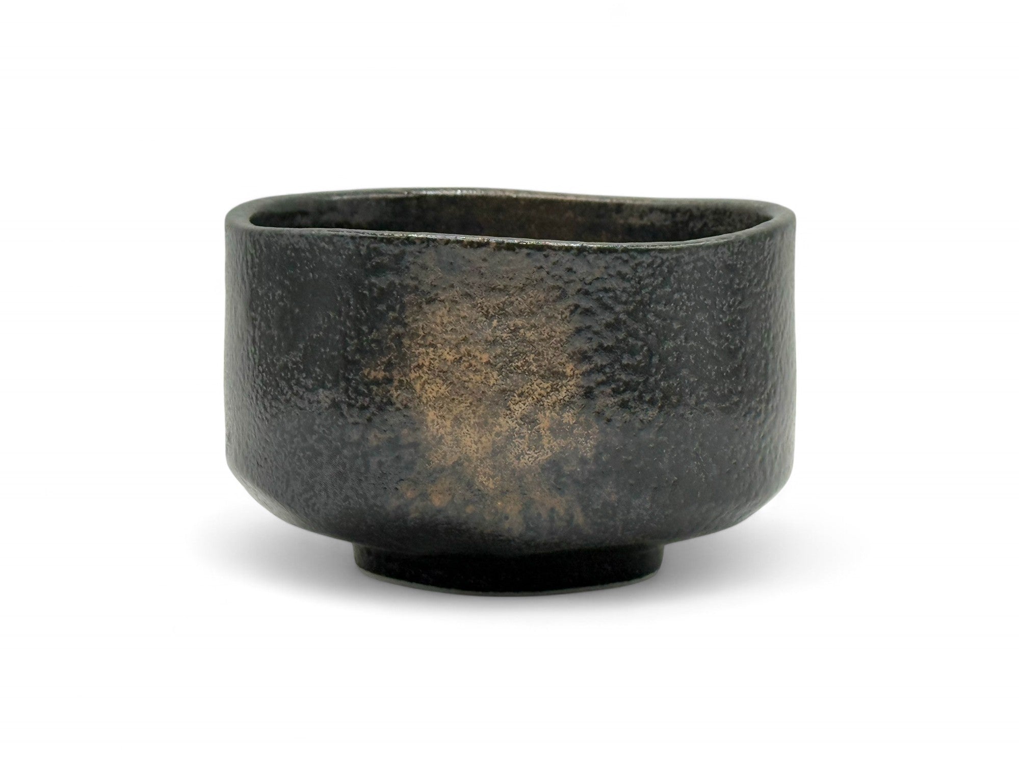 Inoue Tea Kuro Sunafuki Black Mino-yaki Chawan - Japanese Matcha Bowl