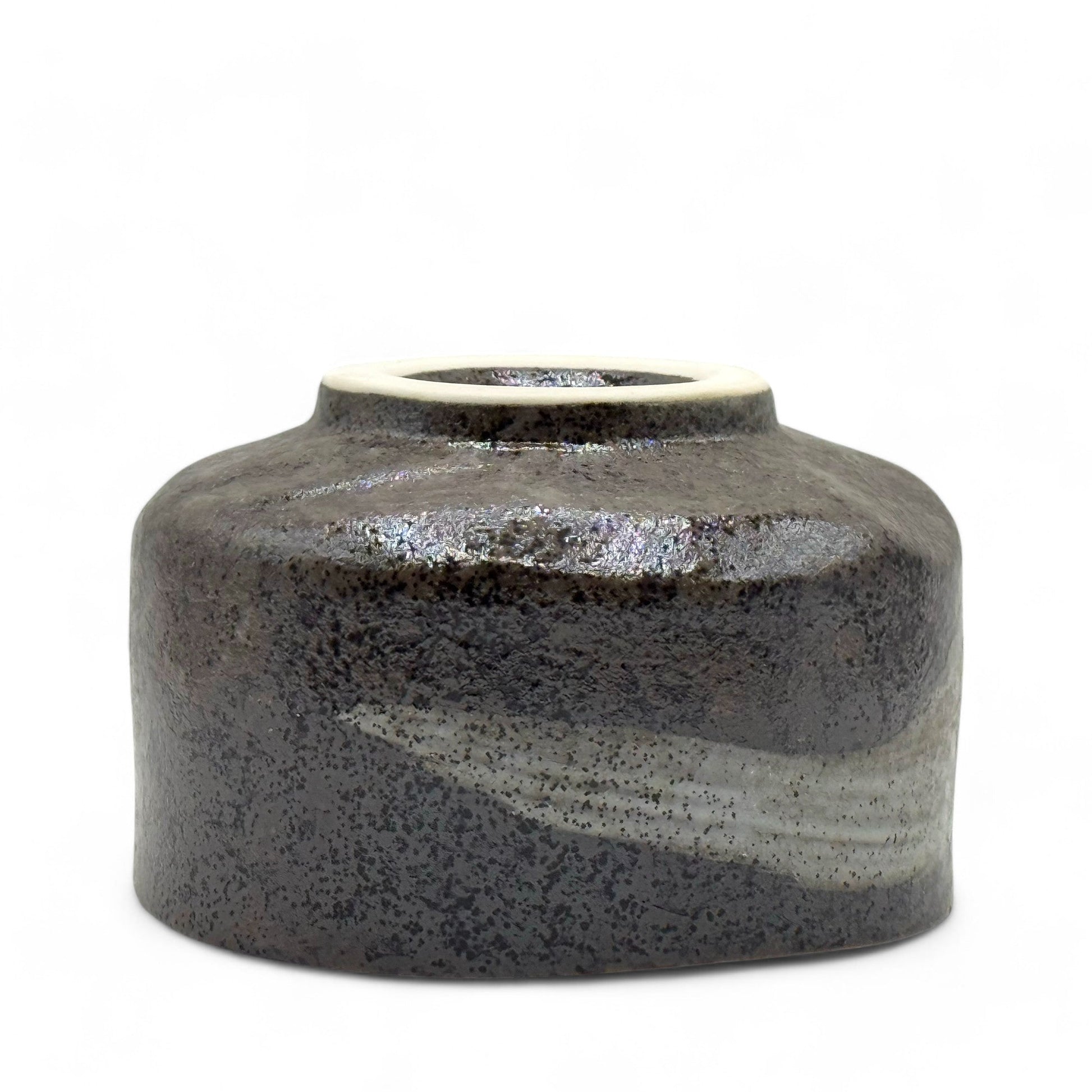 Inoue Tea Brushstroke Brown Mino-yaki Chawan - Japanese Matcha Bowl