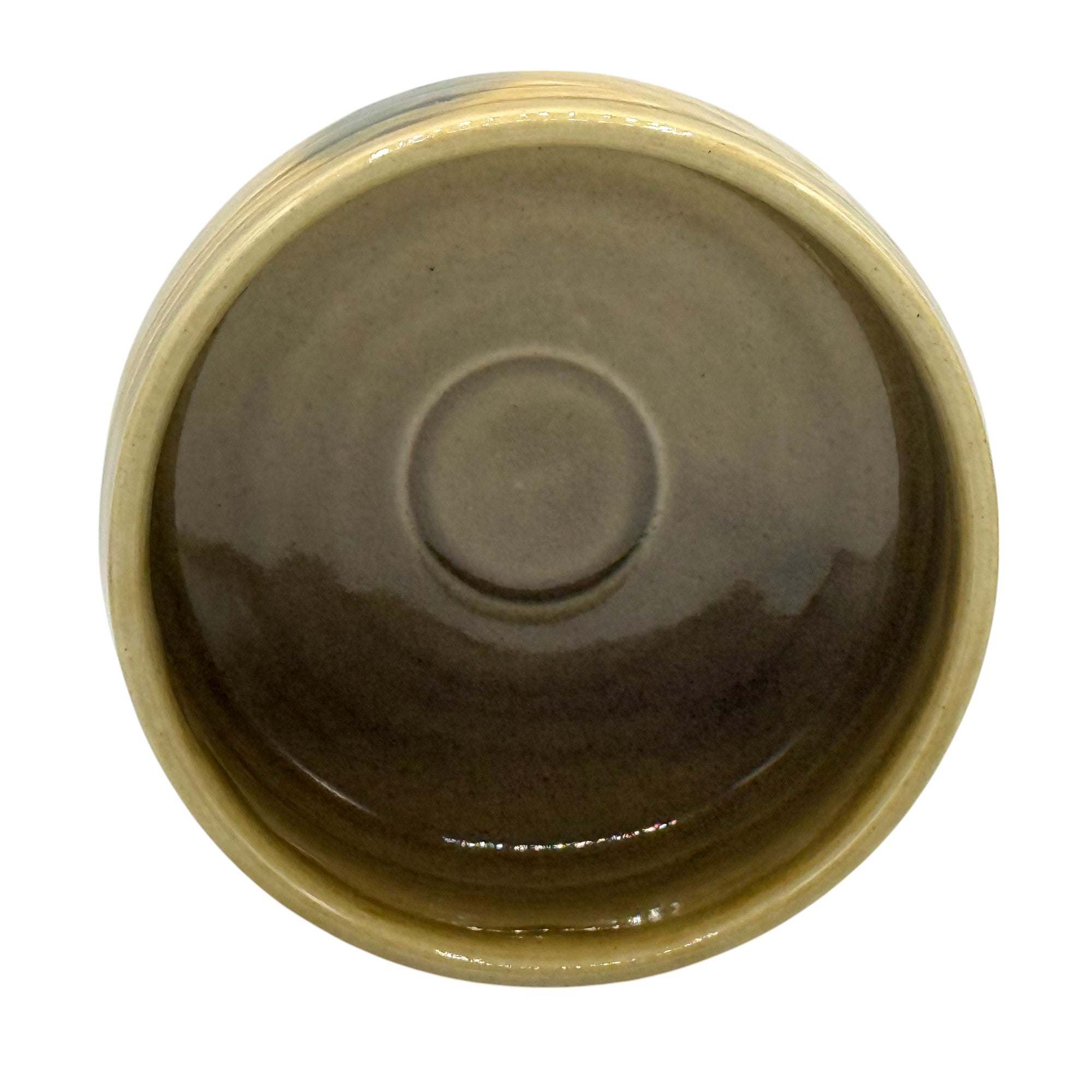Inoue Kizeto Yellow Mino-yaki Chawan - Japanese Matcha Bowl