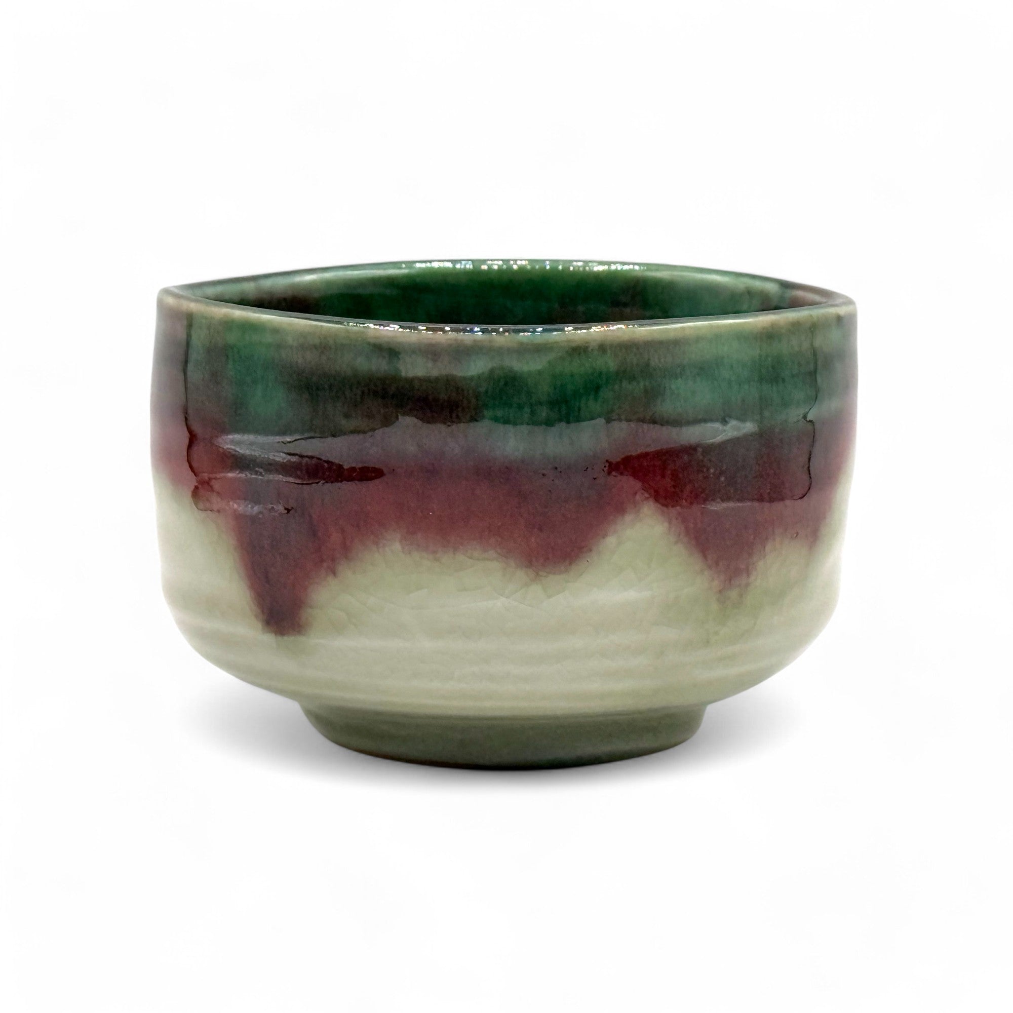 Inoue Toho Shinsa Celadon Green Mino-yaki Chawan - Japanese Matcha Bowl