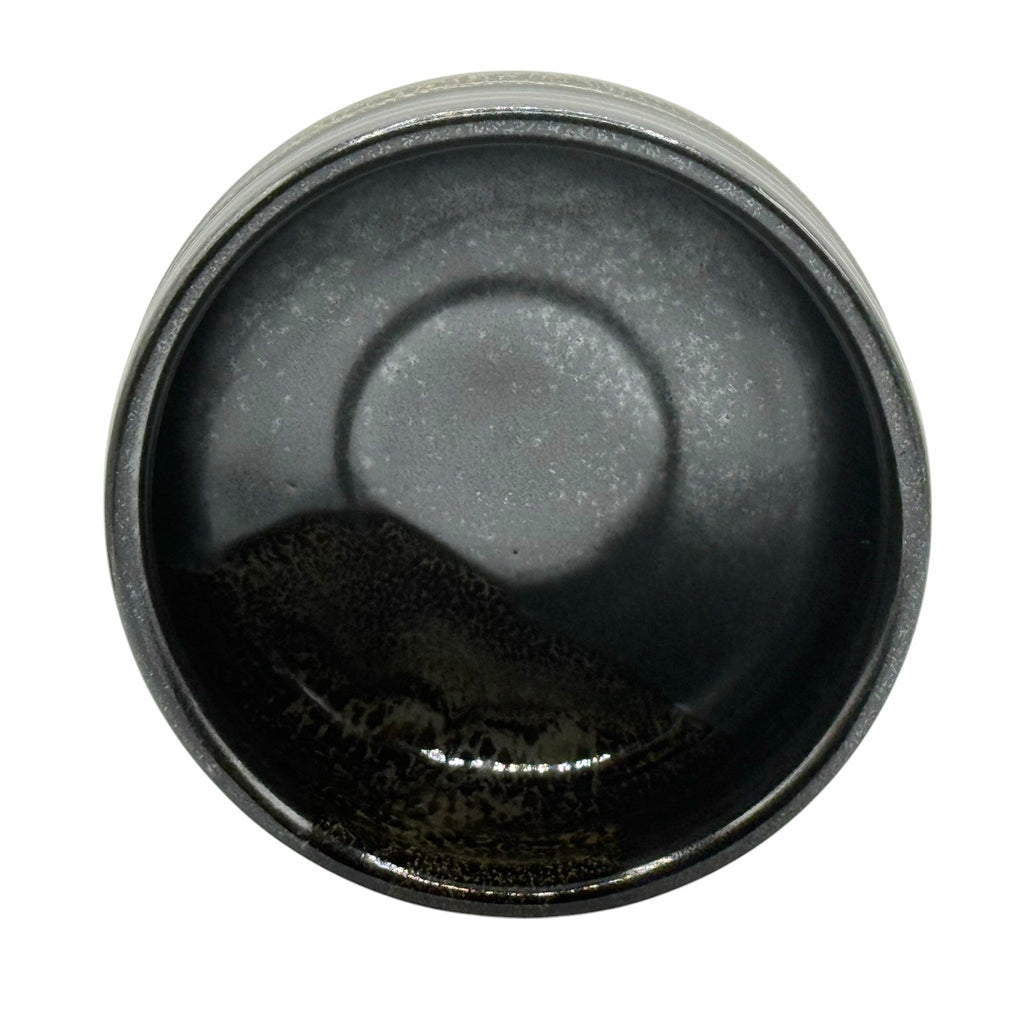 Inoue Kokuyu Urushi Black Mino-yaki Chawan - Japanese Matcha Bowl