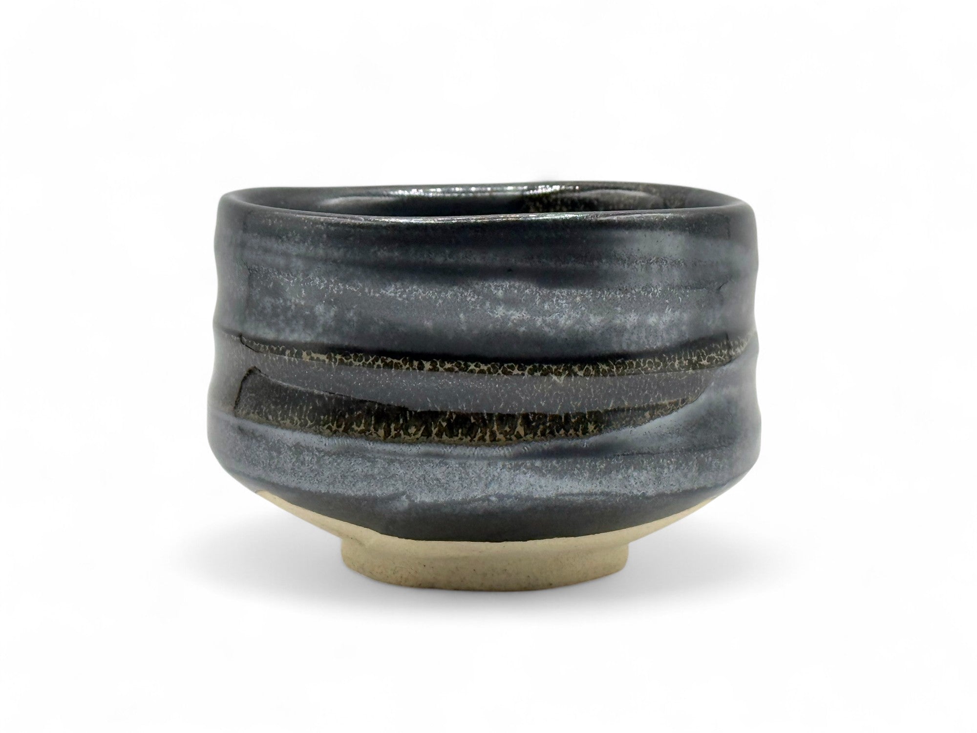 Inoue Kokuyu Urushi Black Mino-yaki Chawan - Japanese Matcha Bowl