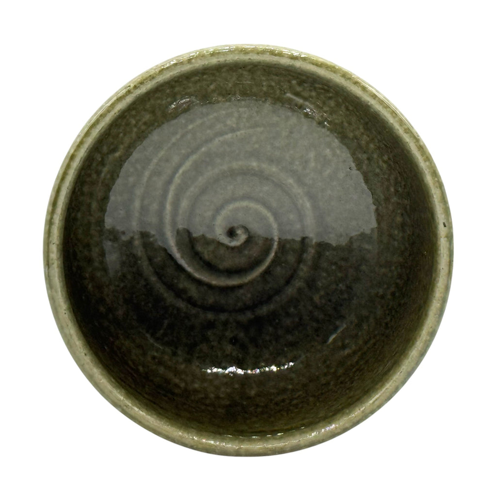 Inoue Maruyoshi Green Mino-yaki Chawan - Japanese Matcha Bowl
