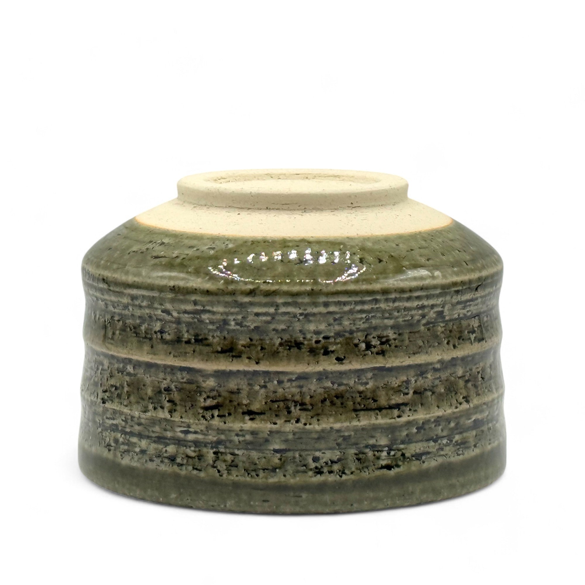 Inoue Maruyoshi Green Mino-yaki Chawan - Japanese Matcha Bowl