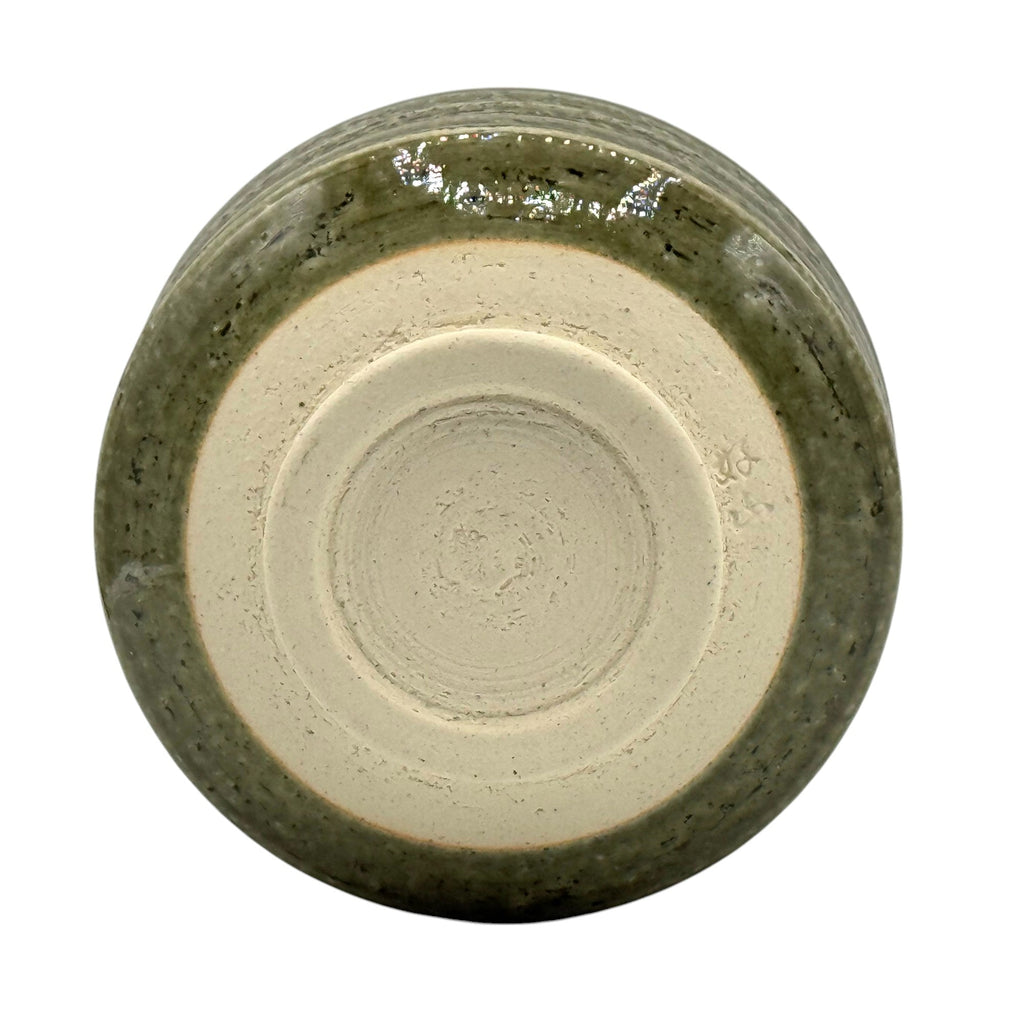 Inoue Maruyoshi Green Mino-yaki Chawan - Japanese Matcha Bowl