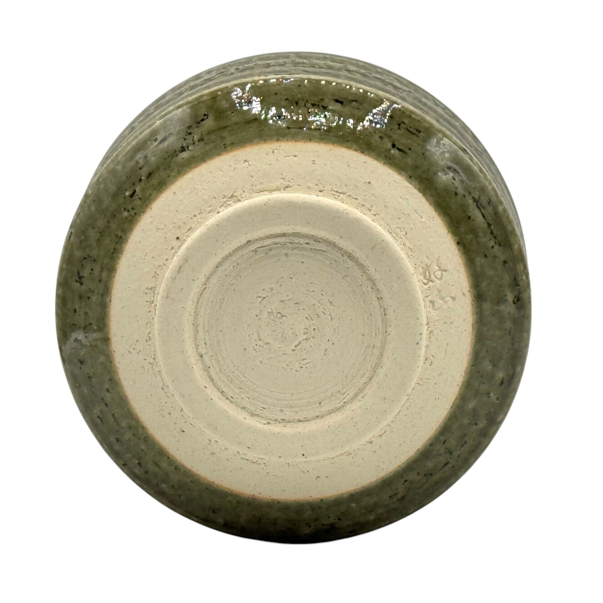 Inoue Maruyoshi Green Mino-yaki Chawan - Japanese Matcha Bowl