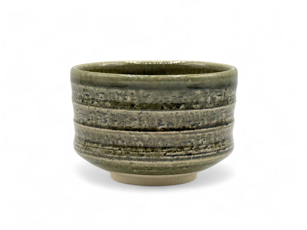 Inoue Maruyoshi Green Mino-yaki Chawan - Japanese Matcha Bowl