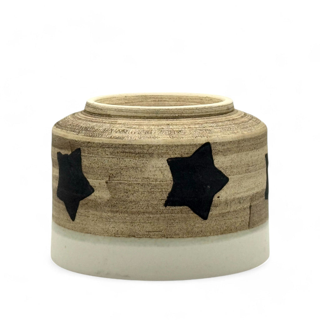 Inoue Hoshi Star White Mino-yaki Chawan - Japanese Matcha Bowl