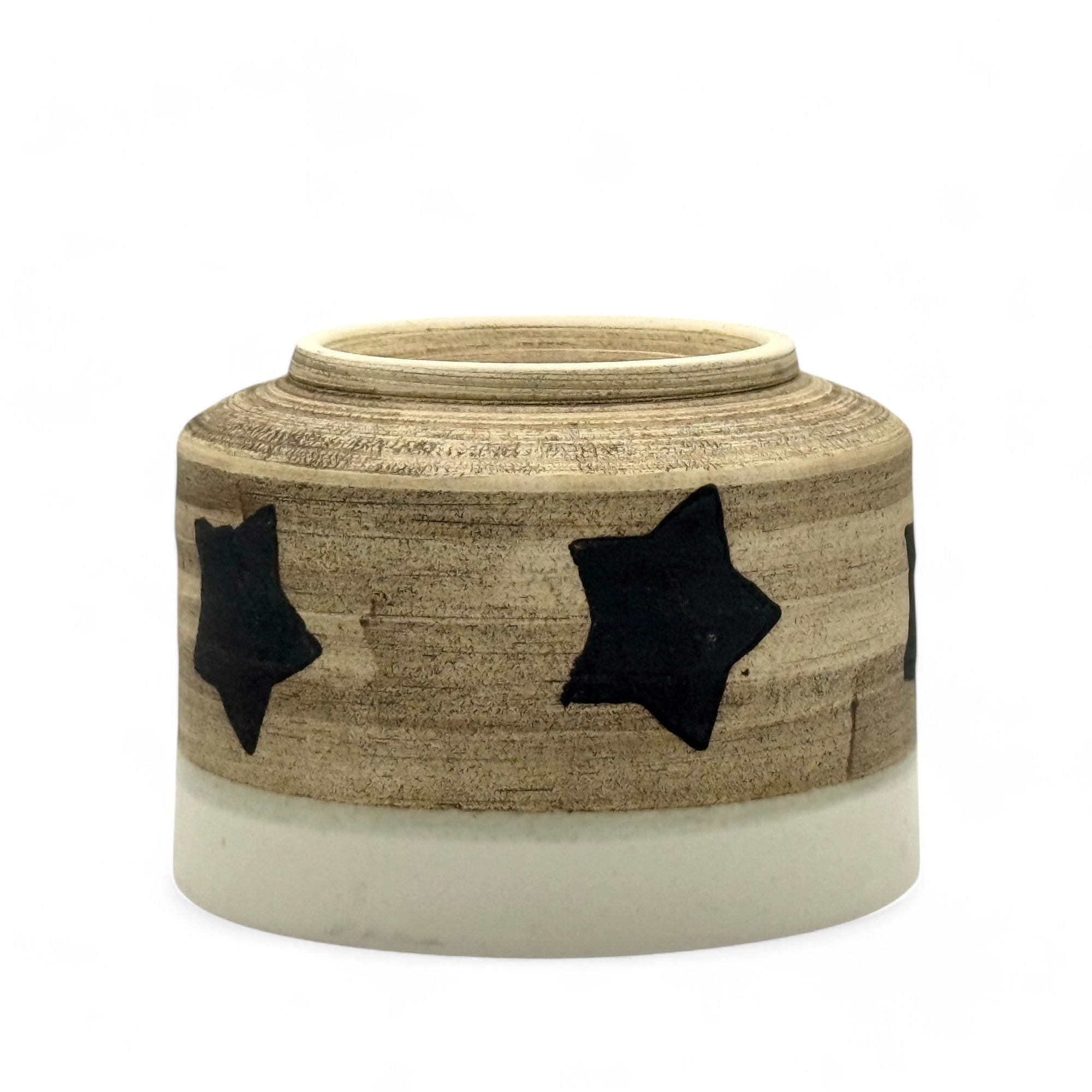 Inoue Hoshi Star White Mino-yaki Chawan - Japanese Matcha Bowl