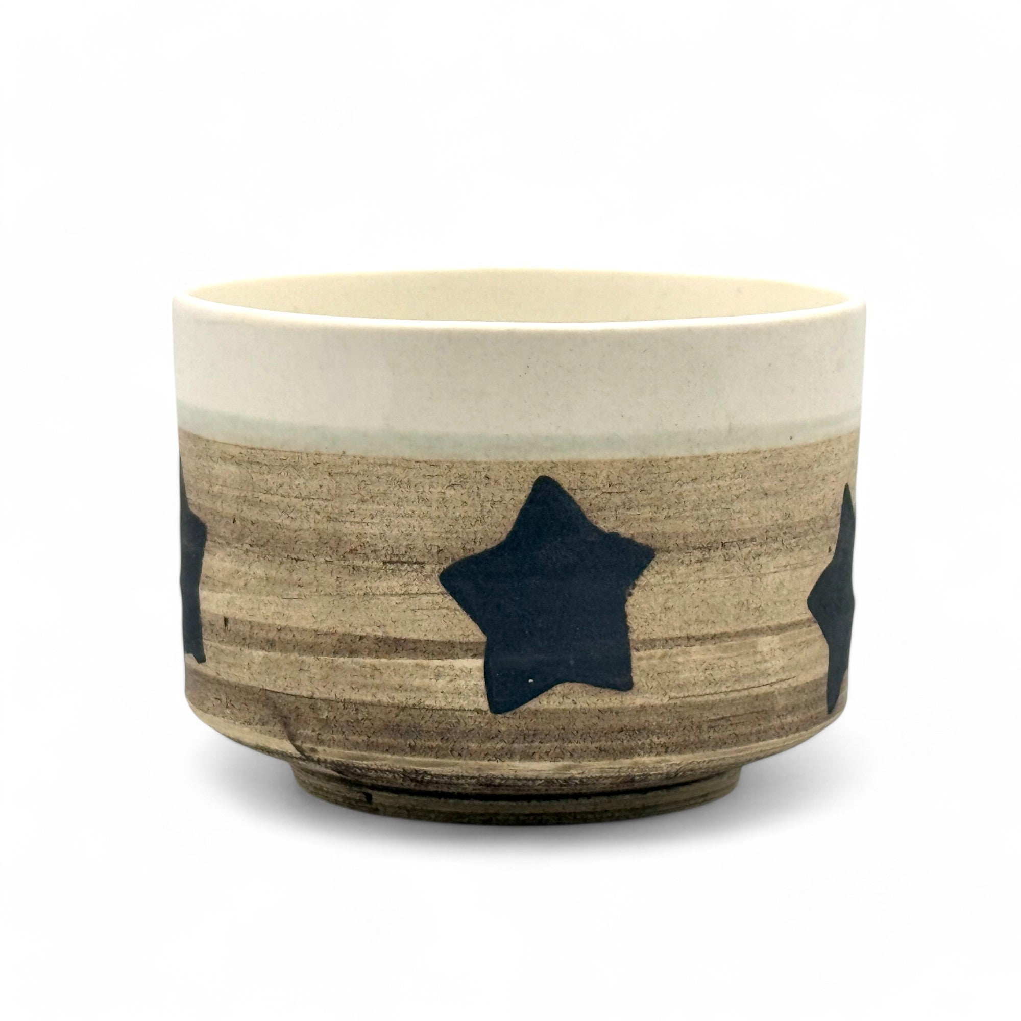 Inoue Hoshi Star White Mino-yaki Chawan - Japanese Matcha Bowl