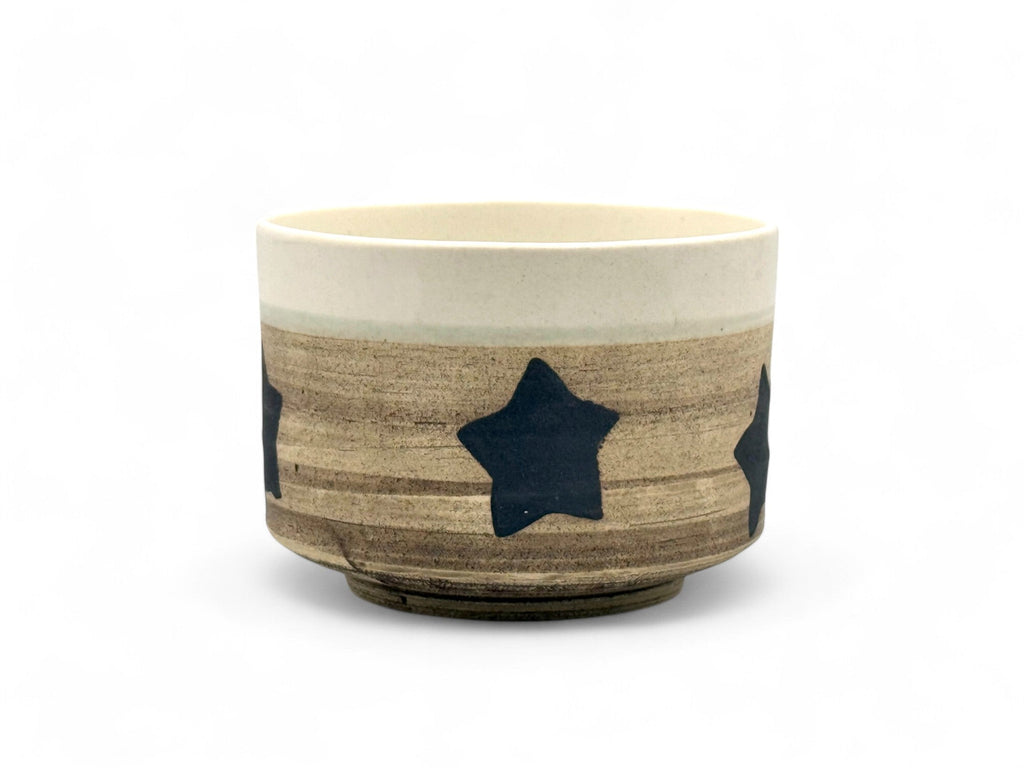 Inoue Hoshi Star White Mino-yaki Chawan - Japanese Matcha Bowl