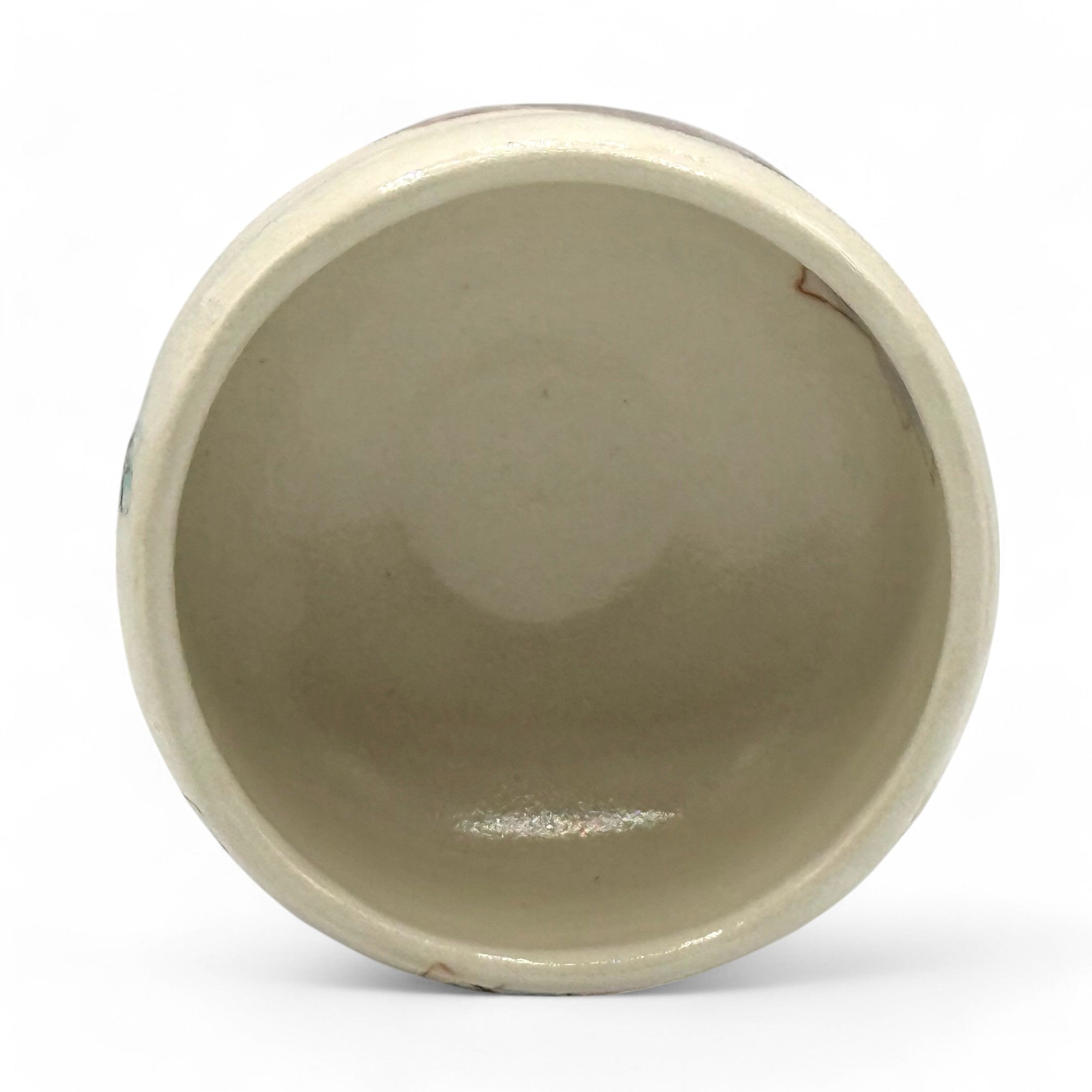Inoue Keiko Hana Beige Mino-yaki Chawan - Japanese Mini Matcha Bowl Tea