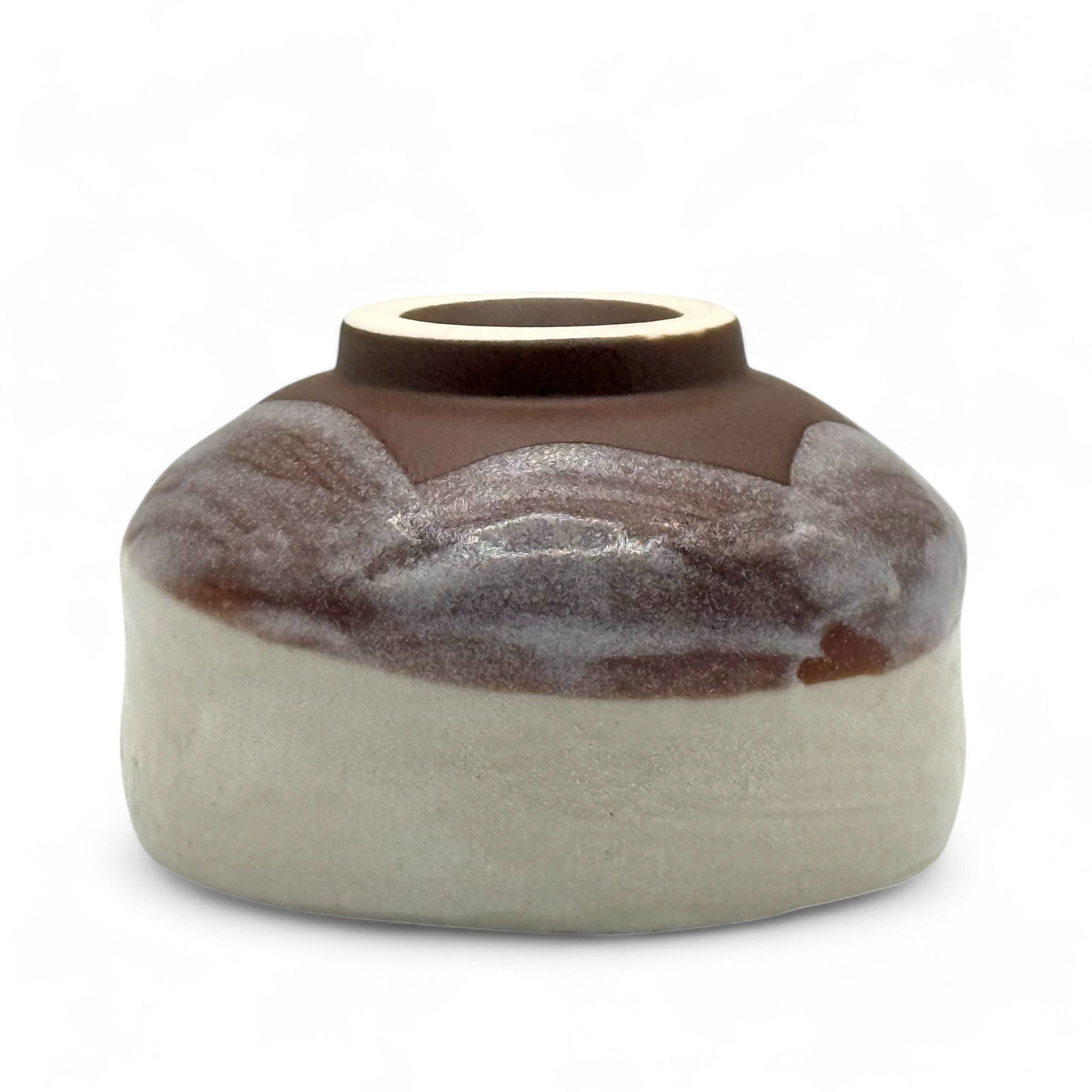 Inoue Keiko Hana Beige Mino-yaki Chawan - Japanese Mini Matcha Bowl Tea