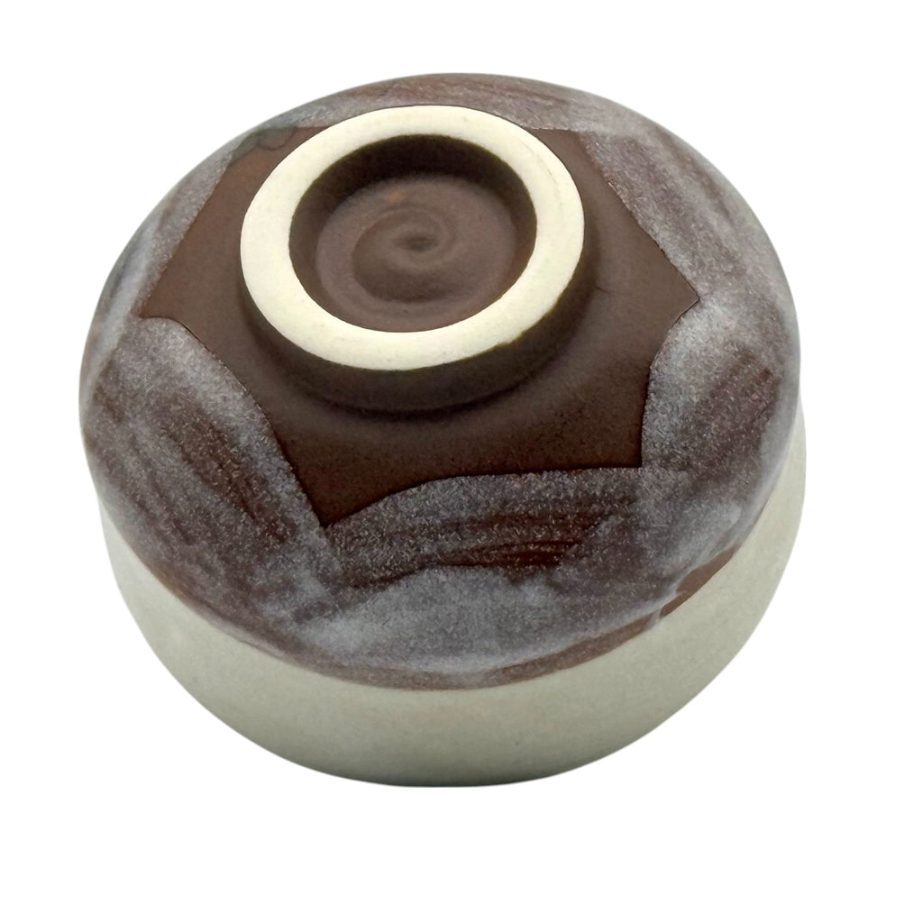 Inoue Keiko Hana Beige Mino-yaki Chawan - Japanese Mini Matcha Bowl Tea