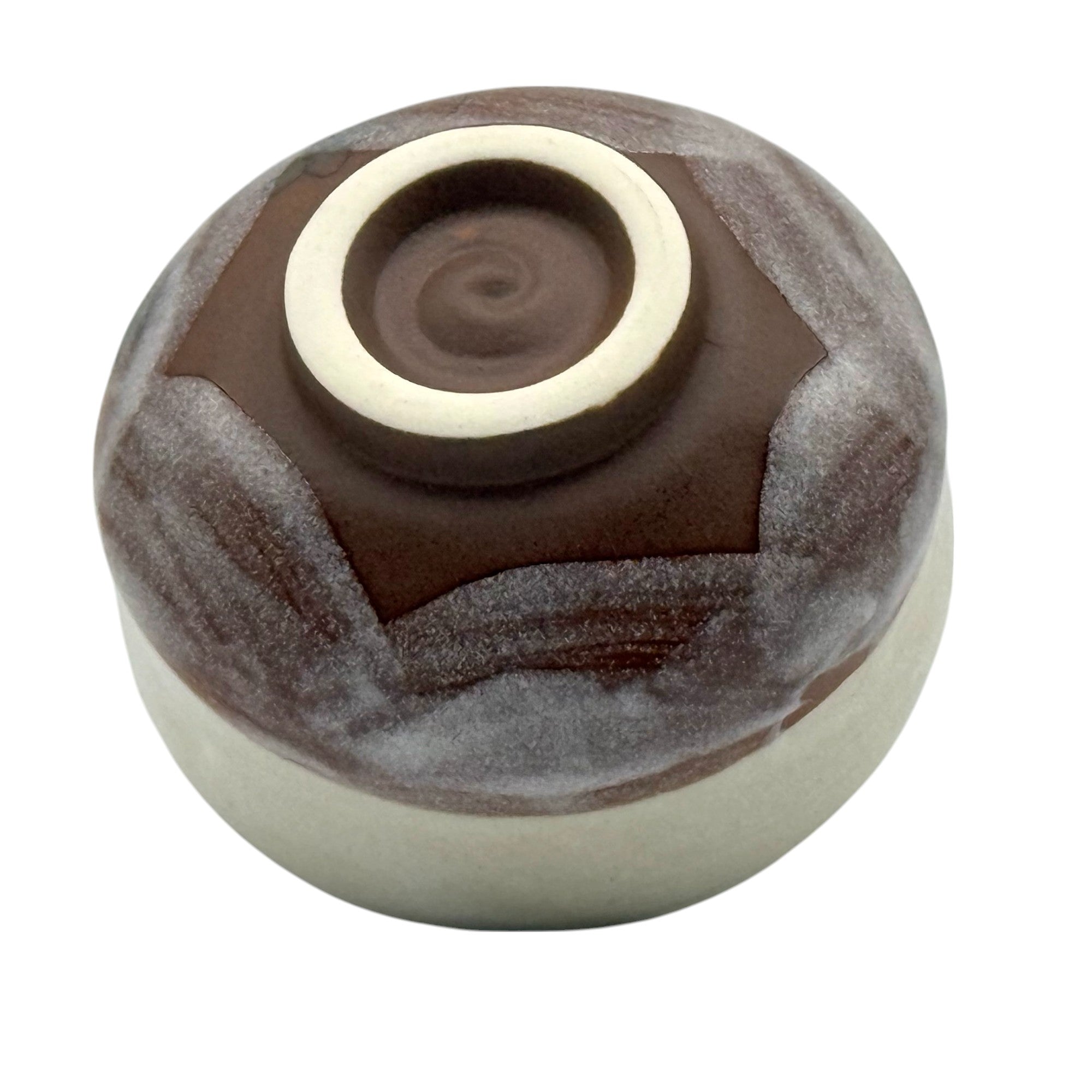 Inoue Keiko Hana Beige Mino-yaki Chawan - Japanese Mini Matcha Bowl Tea
