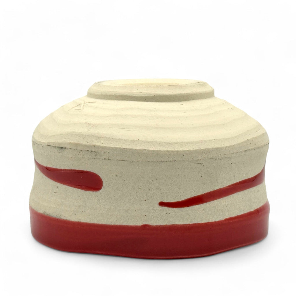 Inoue Seren Aka Rustic Red Shigaraki-yaki Chawan - Japanese Matcha Bowl