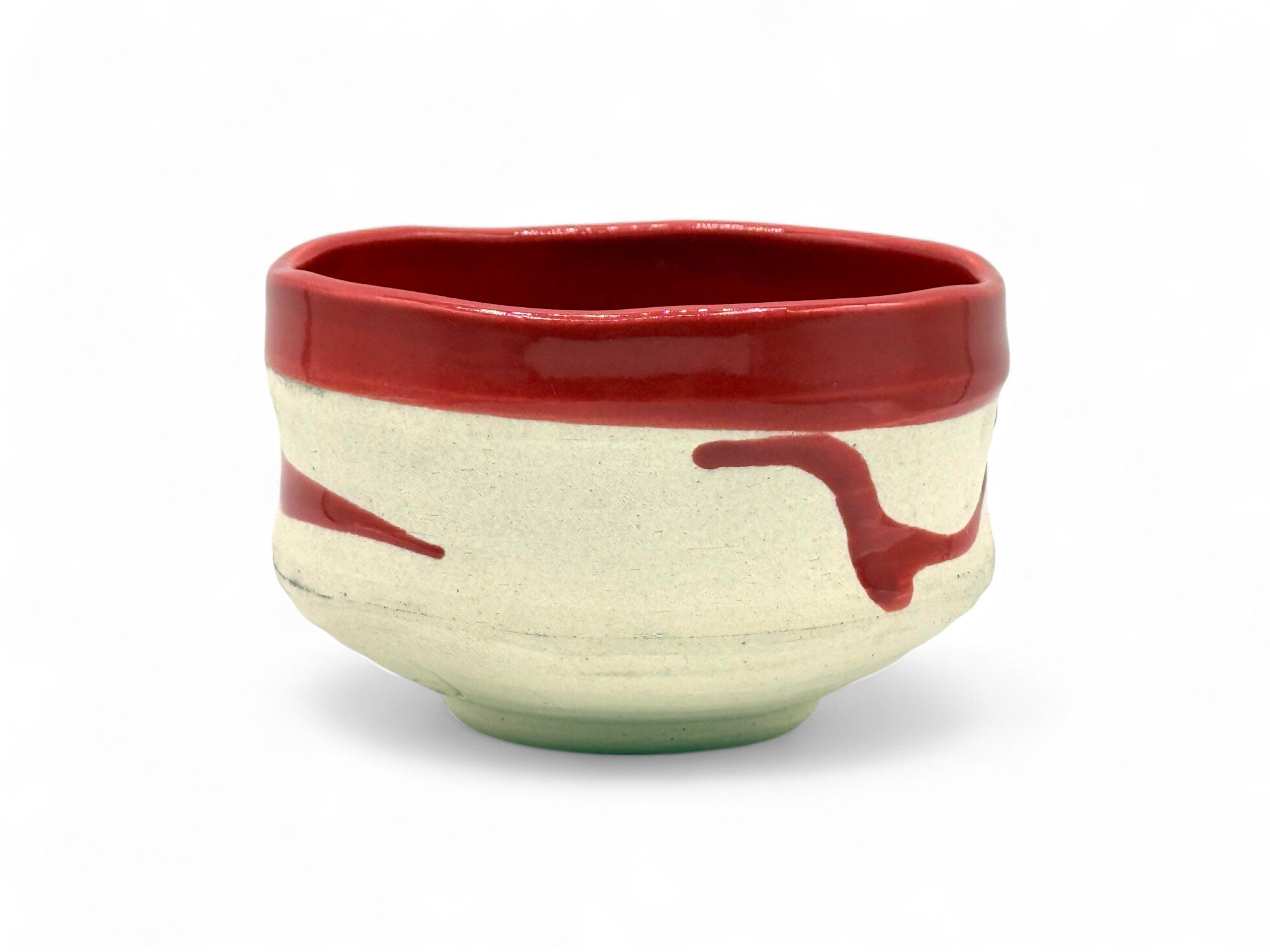 Inoue Seren Aka Rustic Red Shigaraki-yaki Chawan - Japanese Matcha Bowl