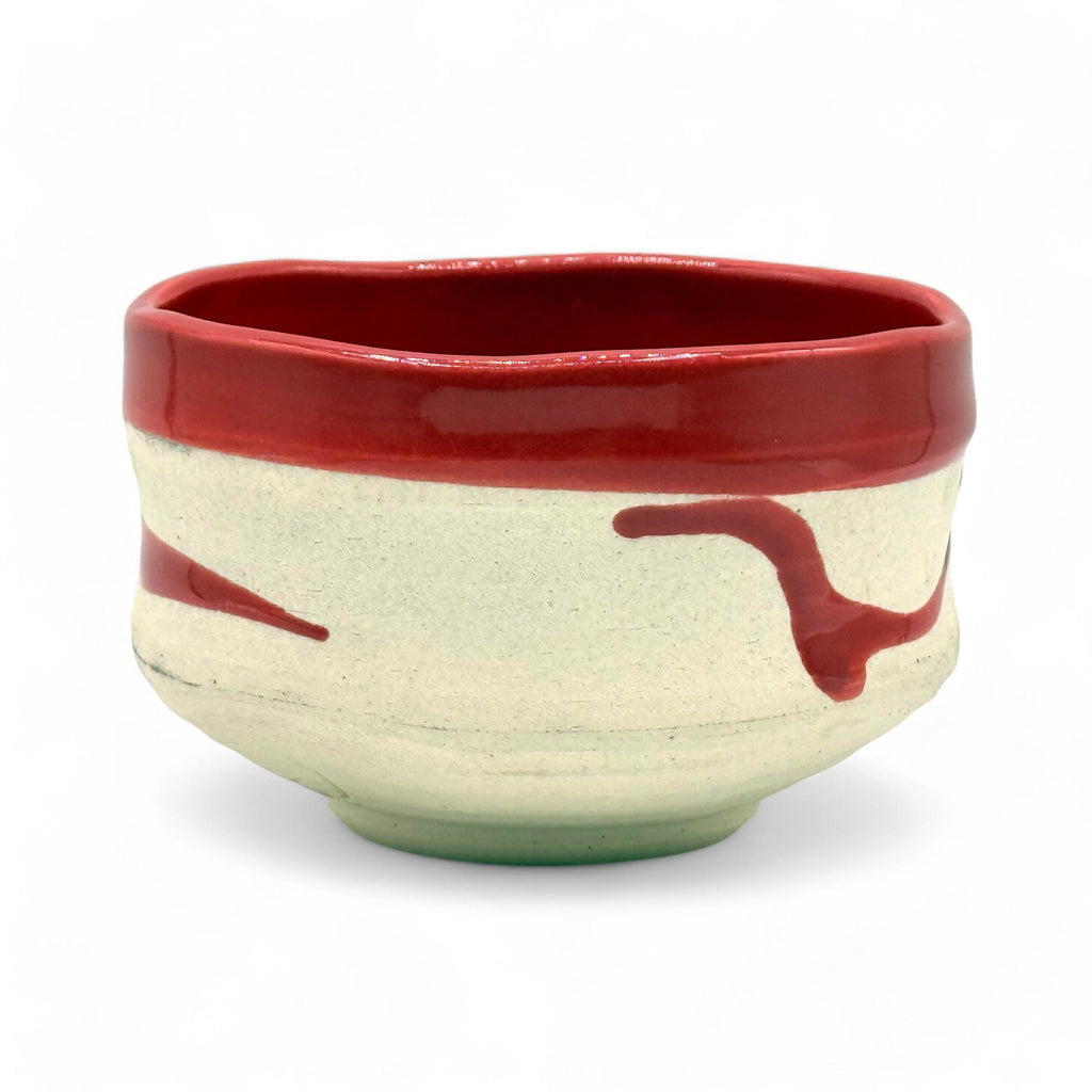 Inoue Seren Aka Rustic Red Shigaraki-yaki Chawan - Japanese Matcha Bowl