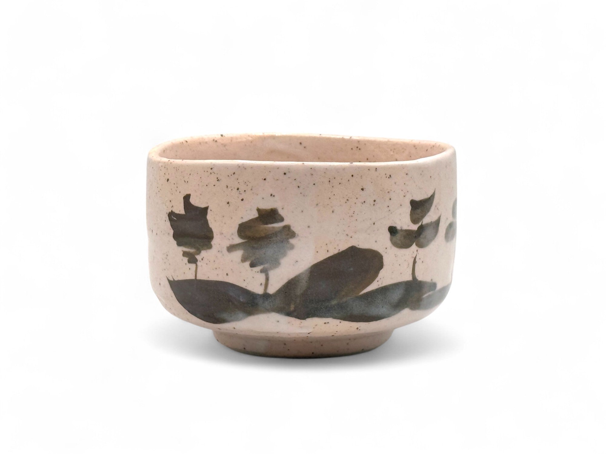 Inoue Momoyama Sansui Pink Mino-yaki Chawan - Japanese Matcha Bowl