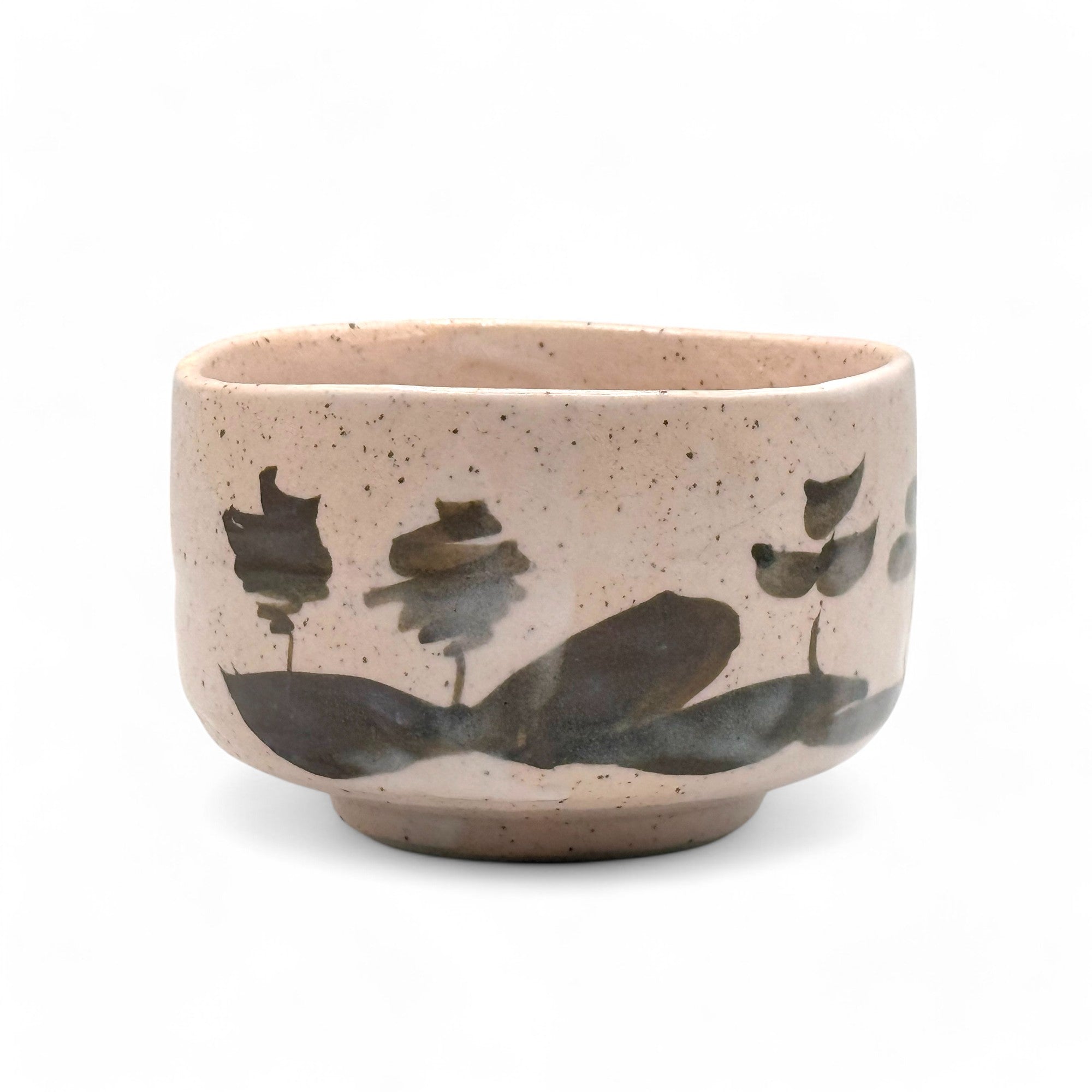 Inoue Momoyama Sansui Pink Mino-yaki Chawan - Japanese Matcha Bowl