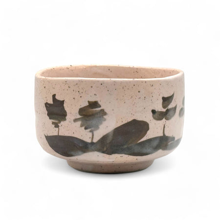 Inoue Momoyama Sansui Pink Mino-yaki Chawan - Japanese Matcha Bowl