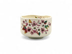 Inoue Cherry Hana White Mini Mino-yaki Chawan - Japanese Mini Matcha Bowl